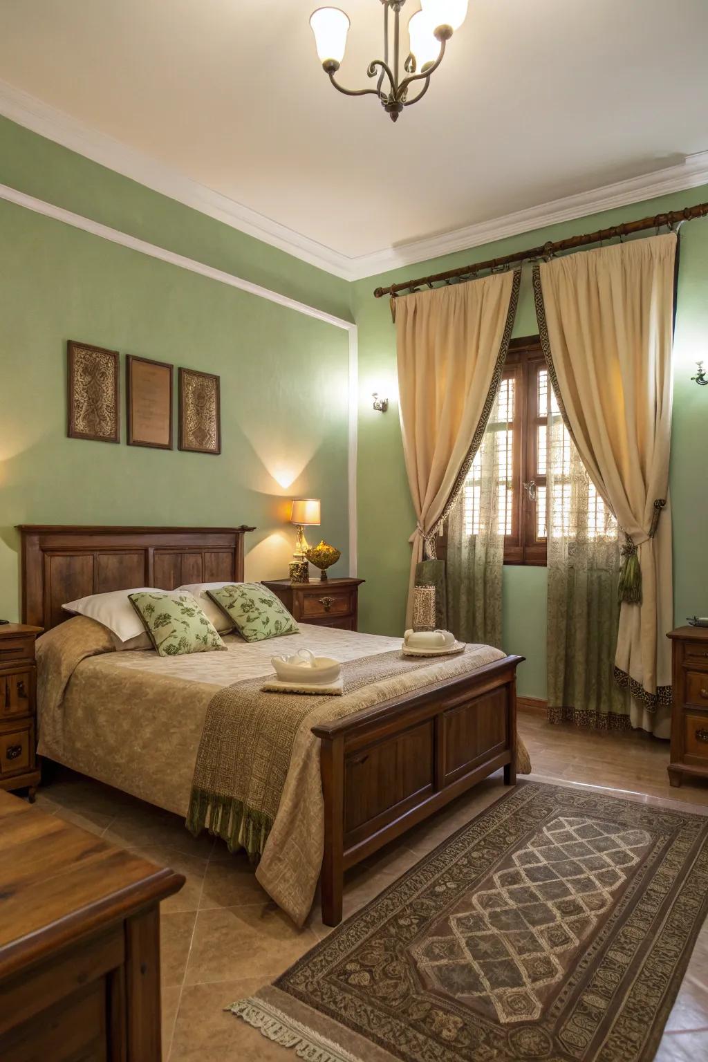 Earthy tints evoke the serenity of the savanna terrain.