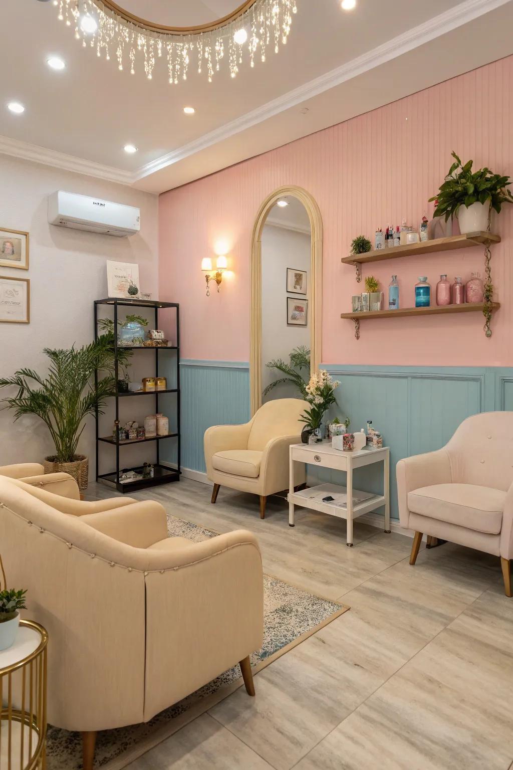 A calming color scheme that soothes and welcomes.