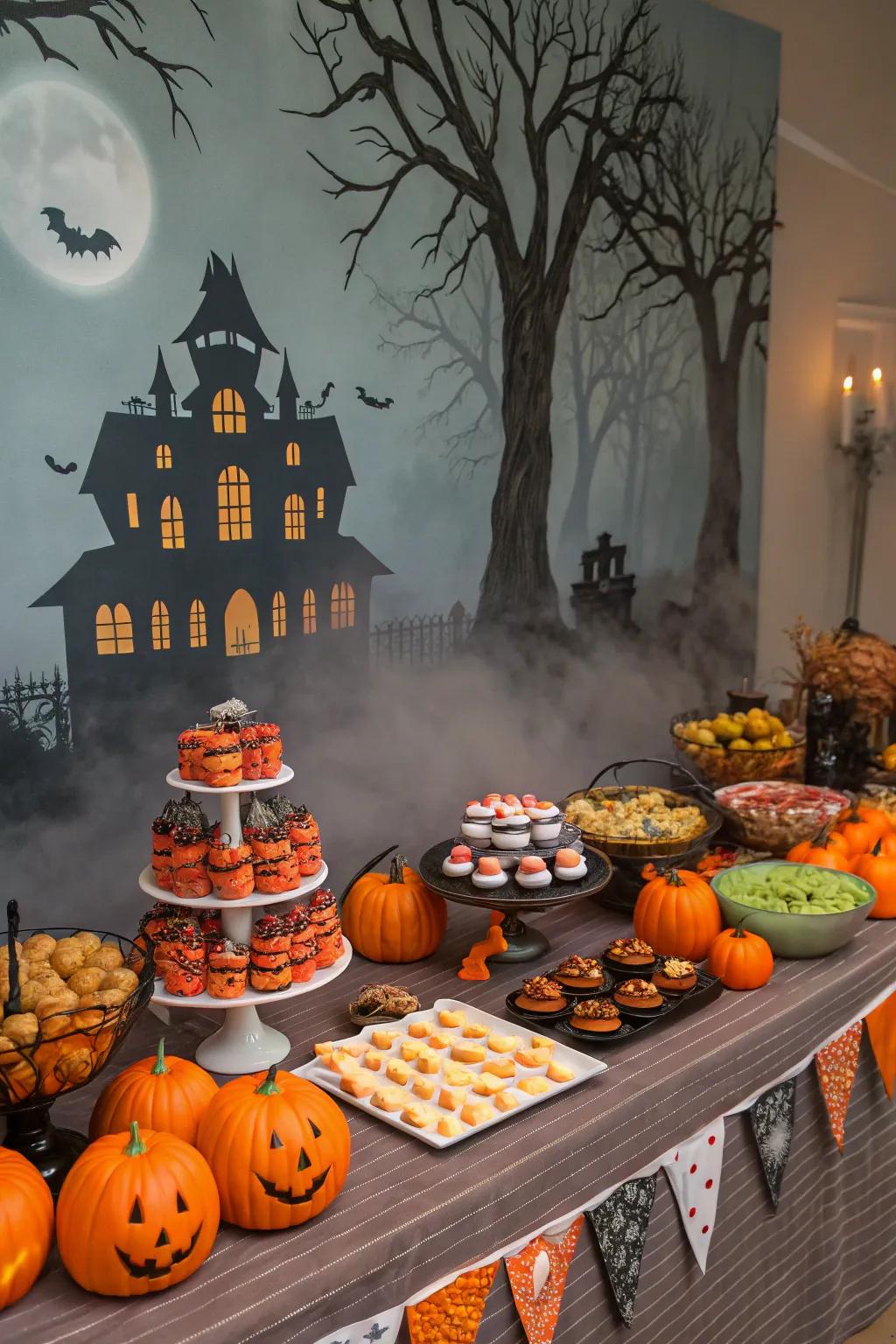 A haunted manor backdrop for a truly immersive event.