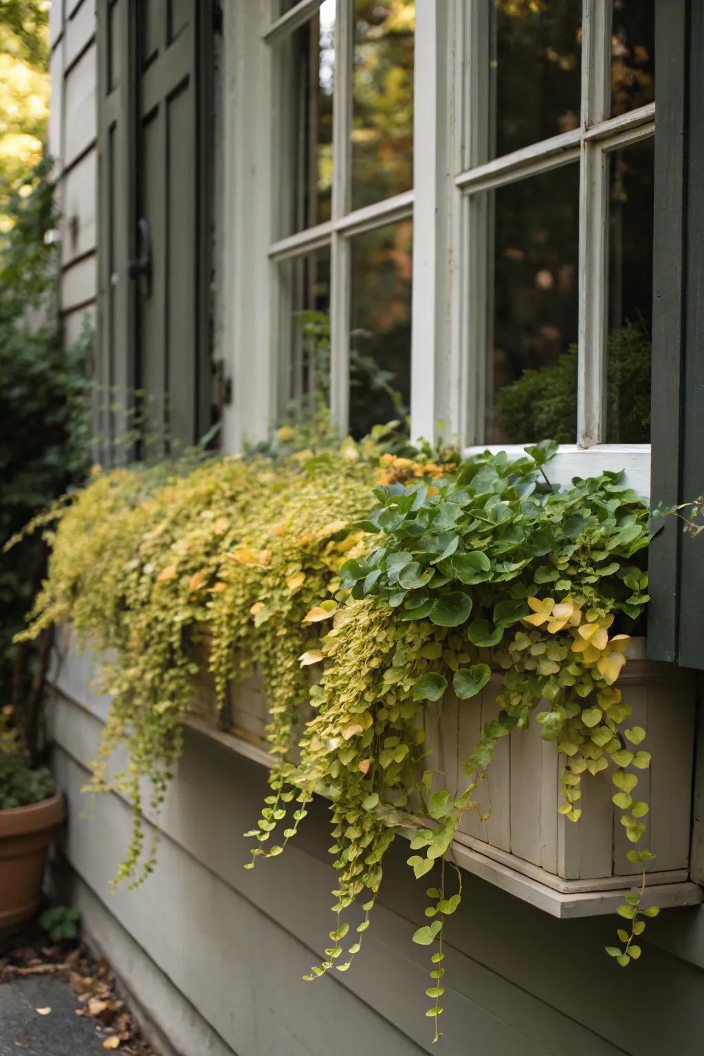 Creeping Jenny's golden leaves brighten up any shaded area.