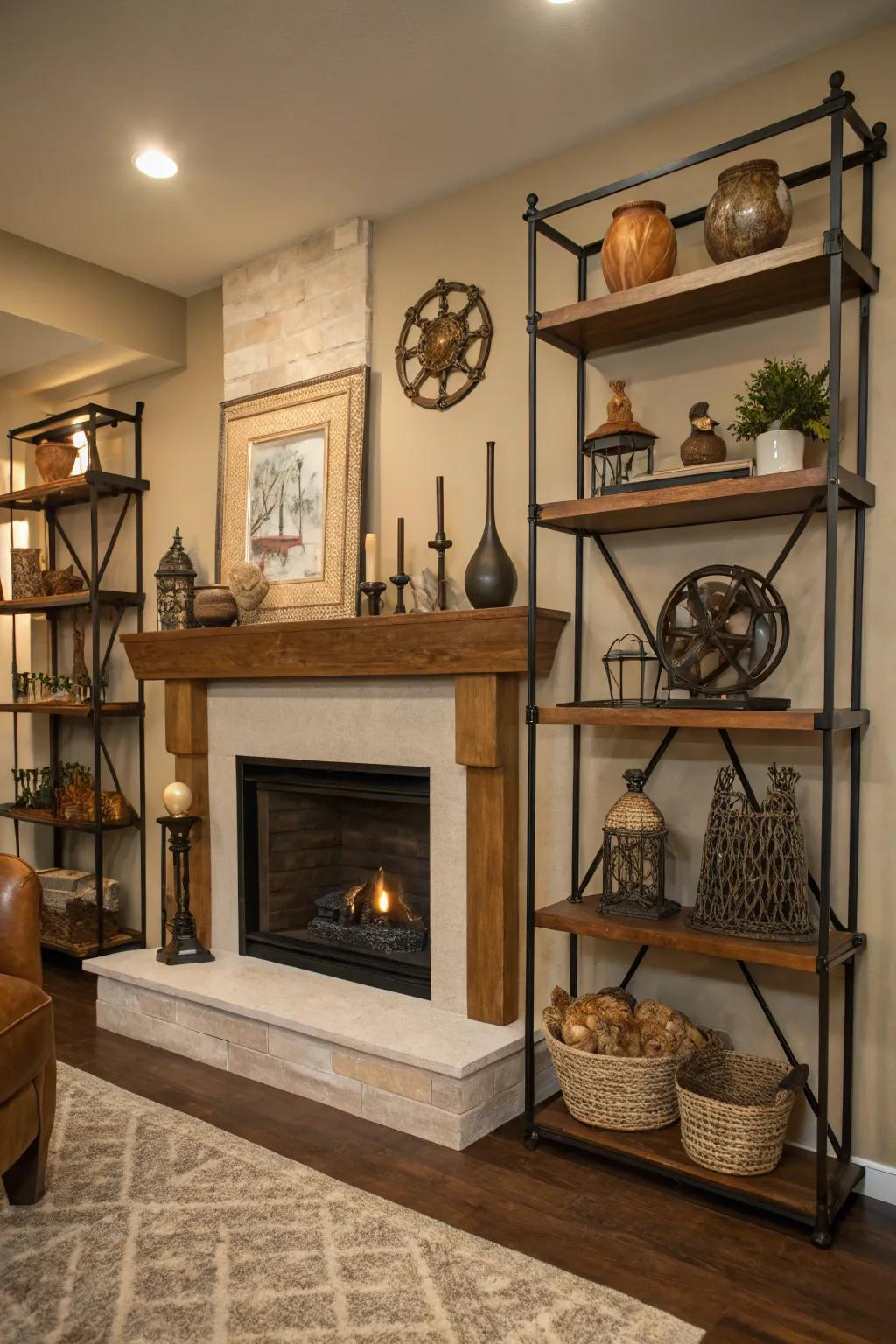 A varied mix of materials results in an intriguing display.