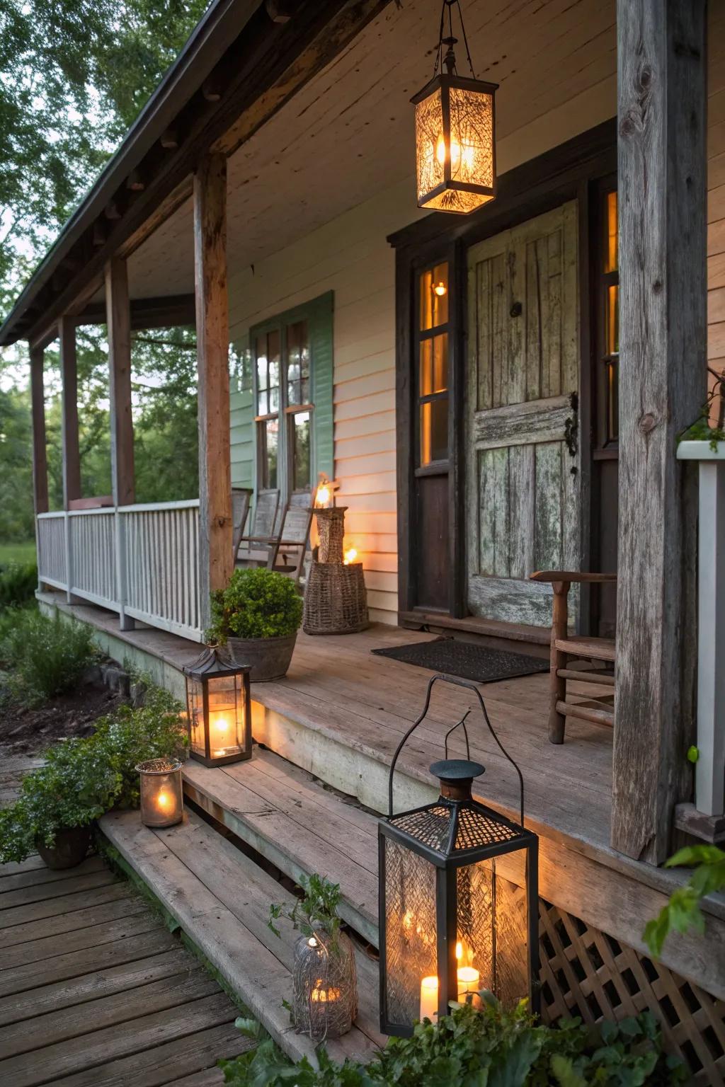 Illuminate your veranda with fetching luminaries.