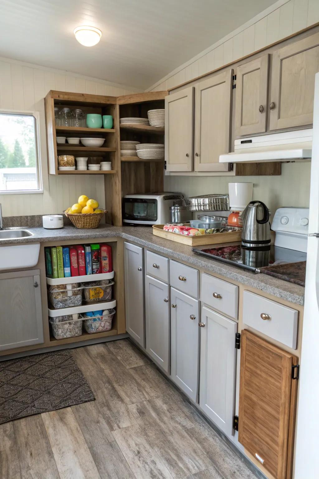 Optimize your cooking area with clever organizational solutions.