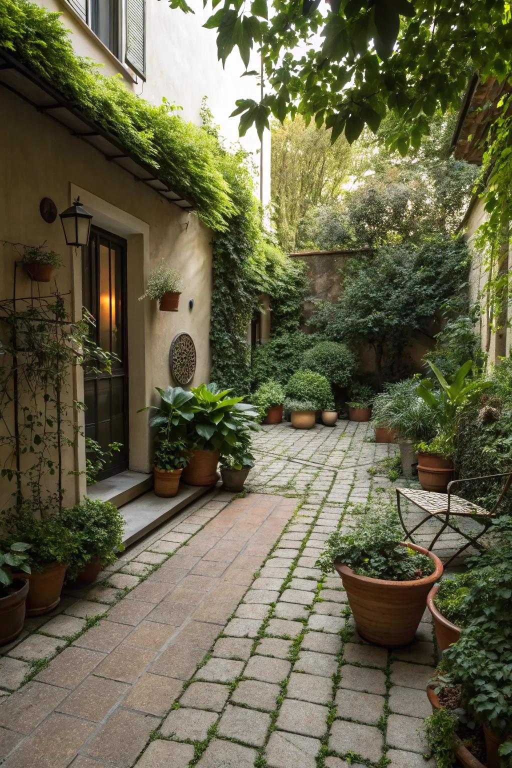 Greenery breathes vibrancy and freshness into patio layouts.