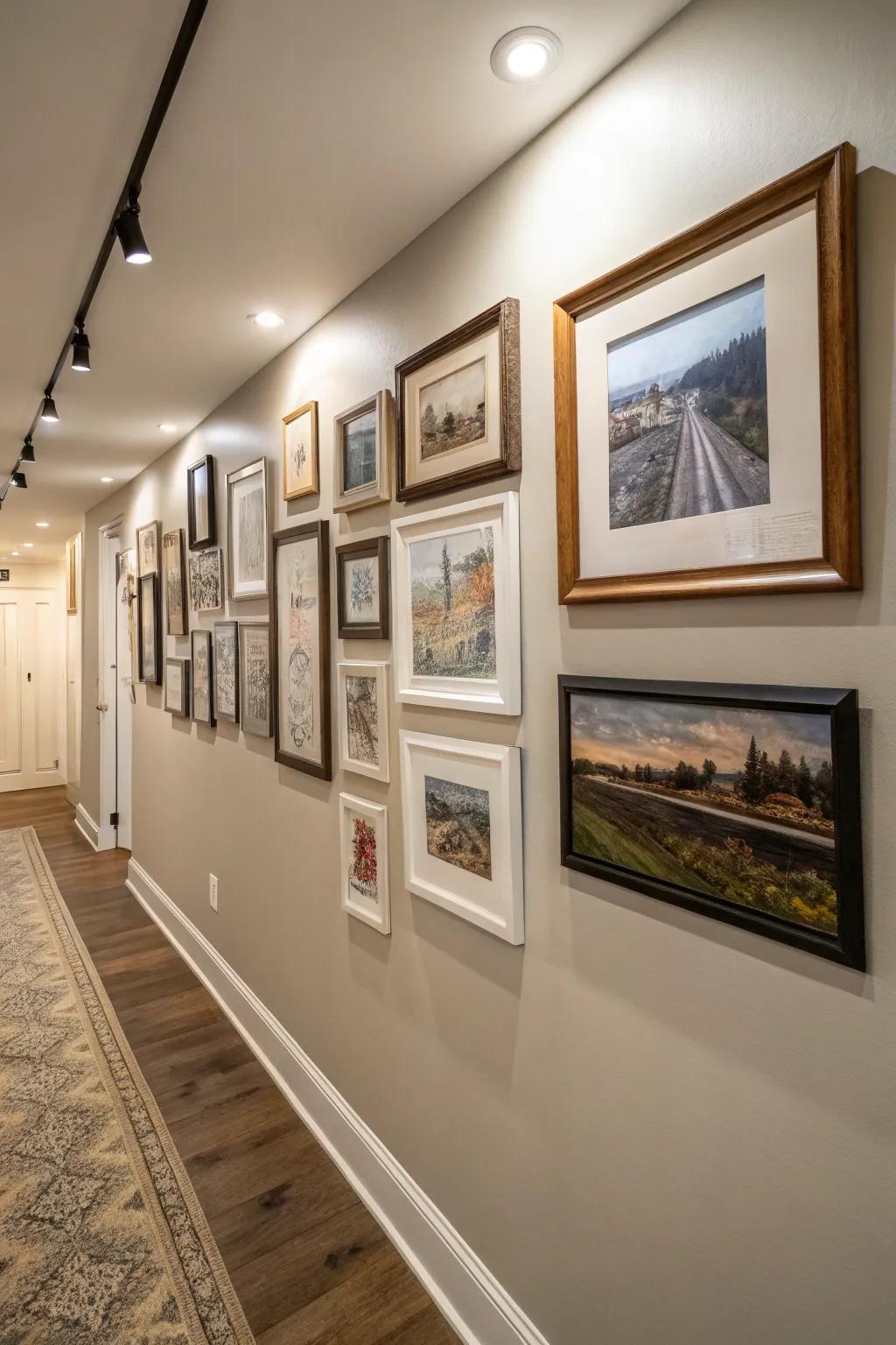 A small gallery wall that makes a grand statement.