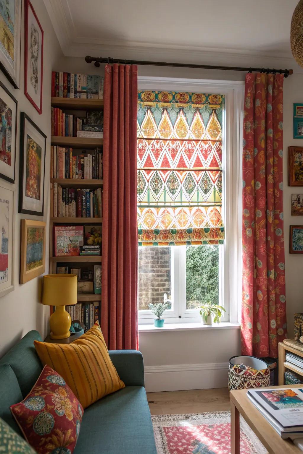 Patterned window solutions serve as an audacious assertion for compact areas.