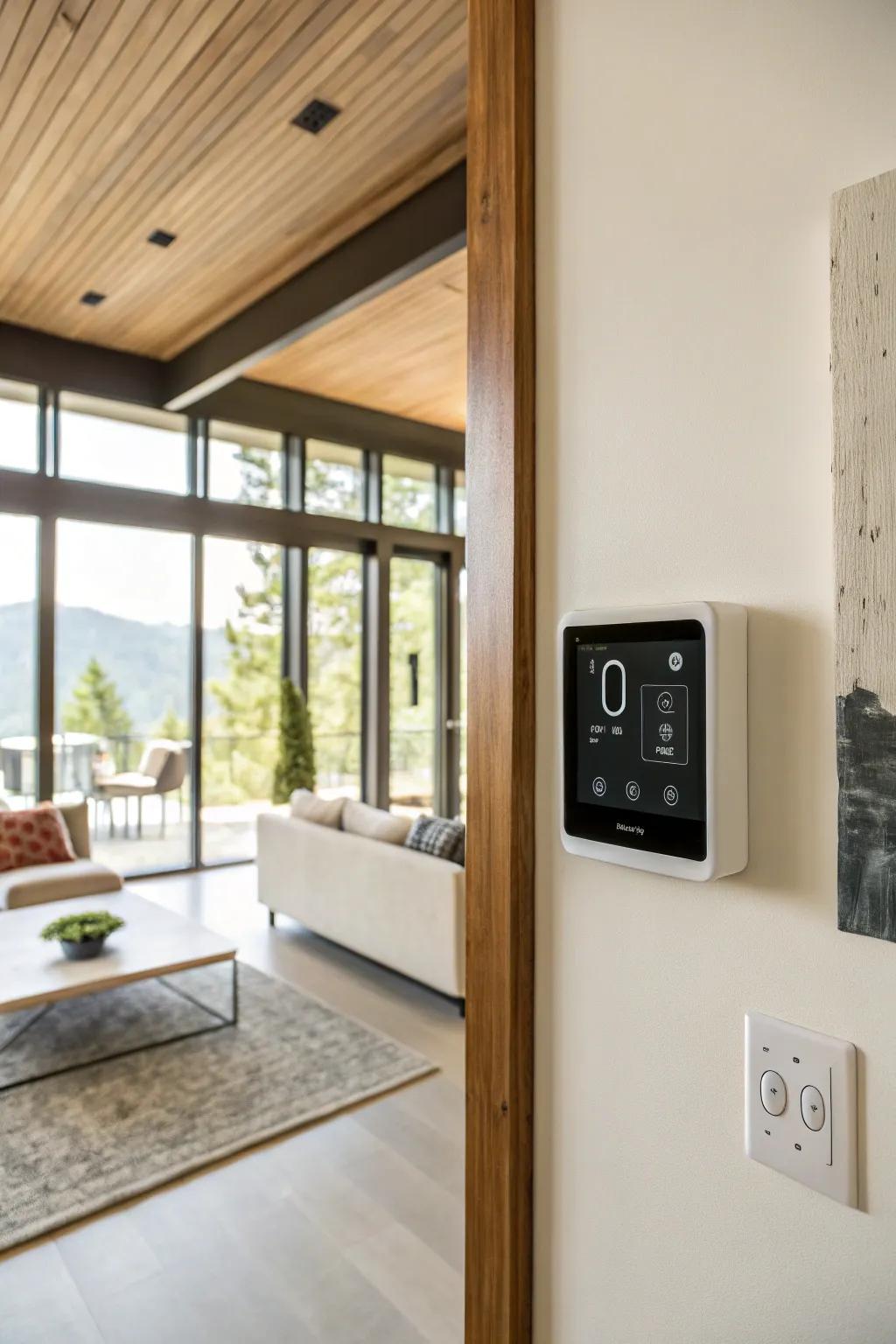 Preserve the ideal climatic setting within your residence through an intelligent thermal regulator that adapts to your lifestyle.