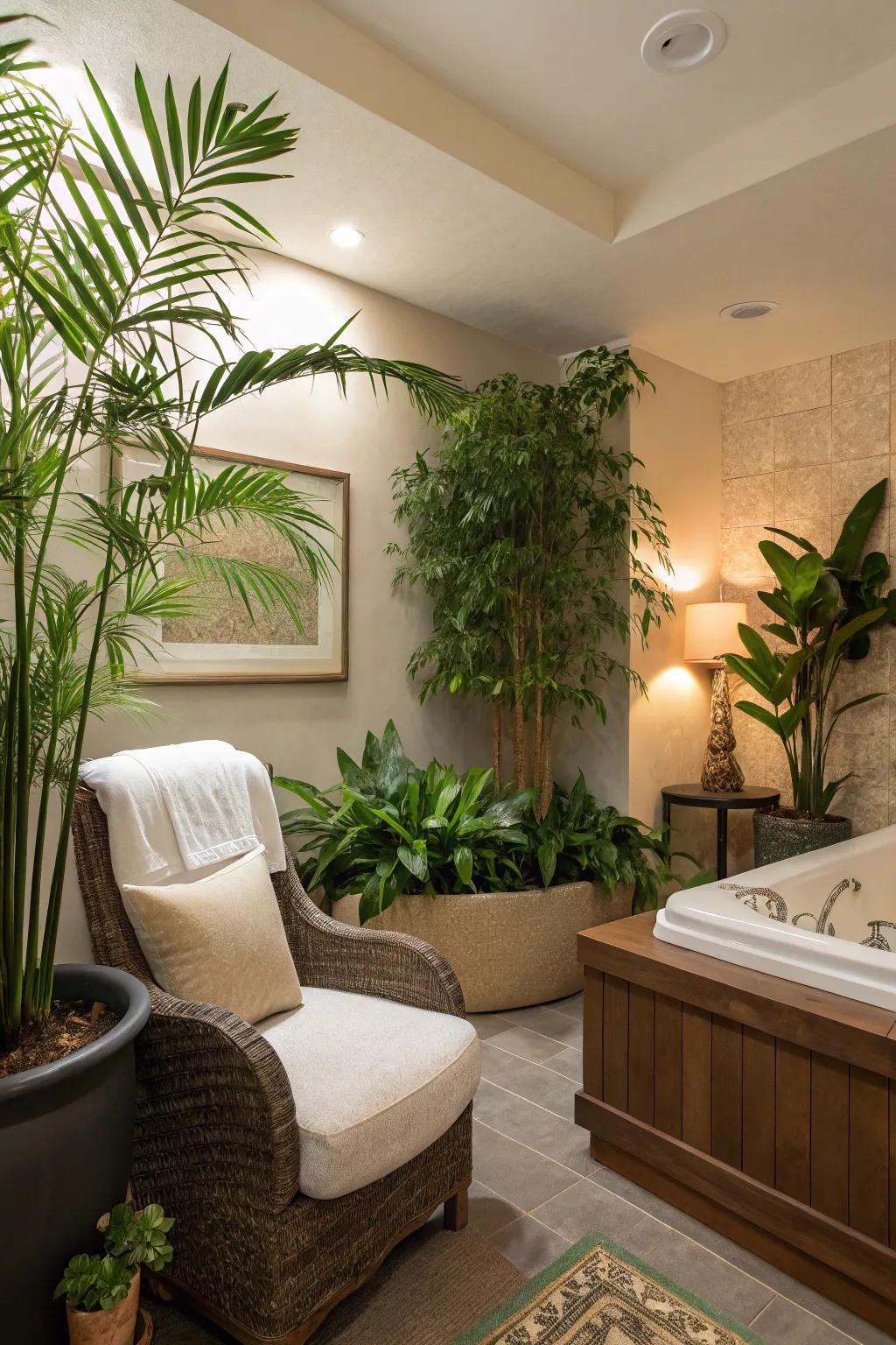 Botanicals introduce a revitalizing and natural element to your spa bed space.
