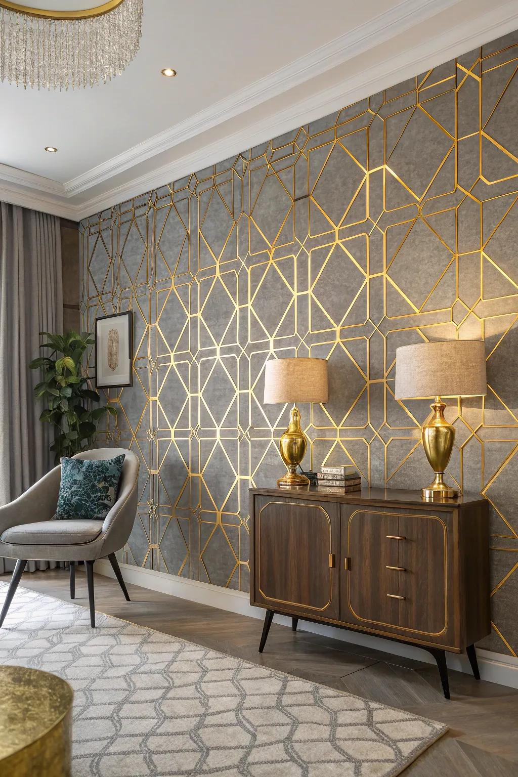 Art Deco motifs and gold details enhance any space with a layer of sophistication.