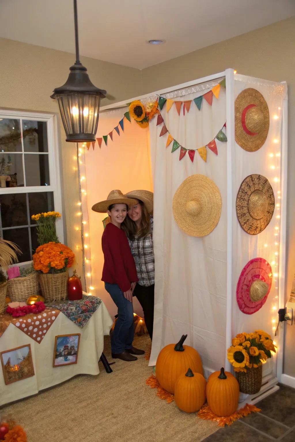 Capture the season's essence with a spirited photographic corner.