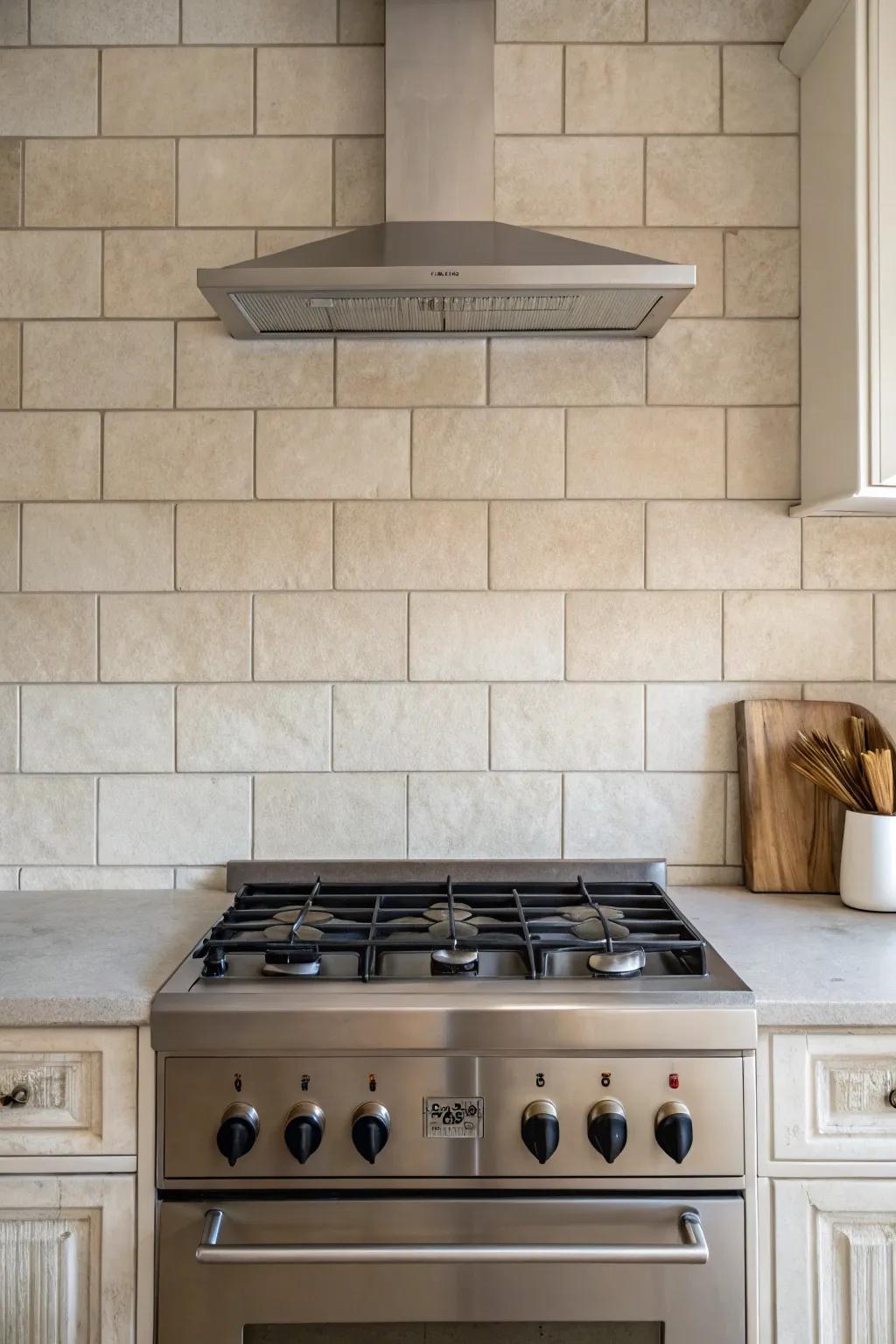 Natural hues amplify the minimalist elegance of your cooking space.