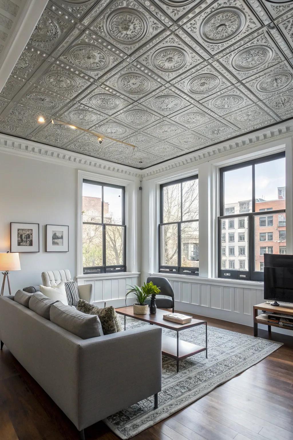 A stylish fusion of vintage and modern elements.