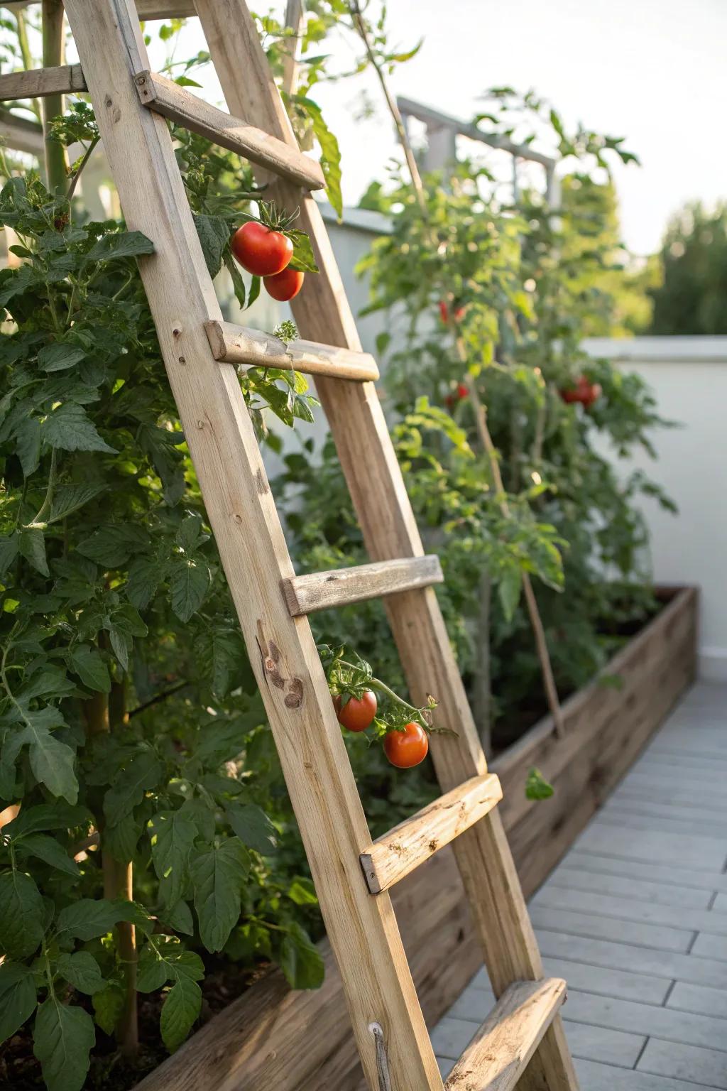 Enhance your garden with a countryside timber ascender trellis, where sustainability aligns with style. 🍅✨
