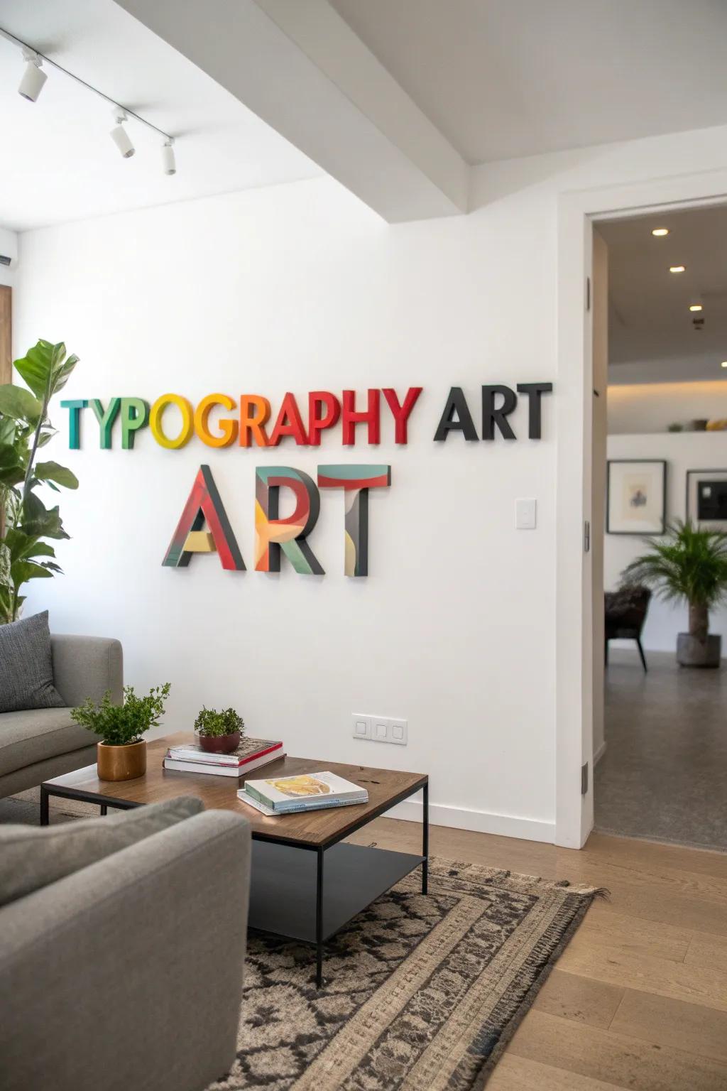 3D letterforms contribute vibrant dimension and fascination.