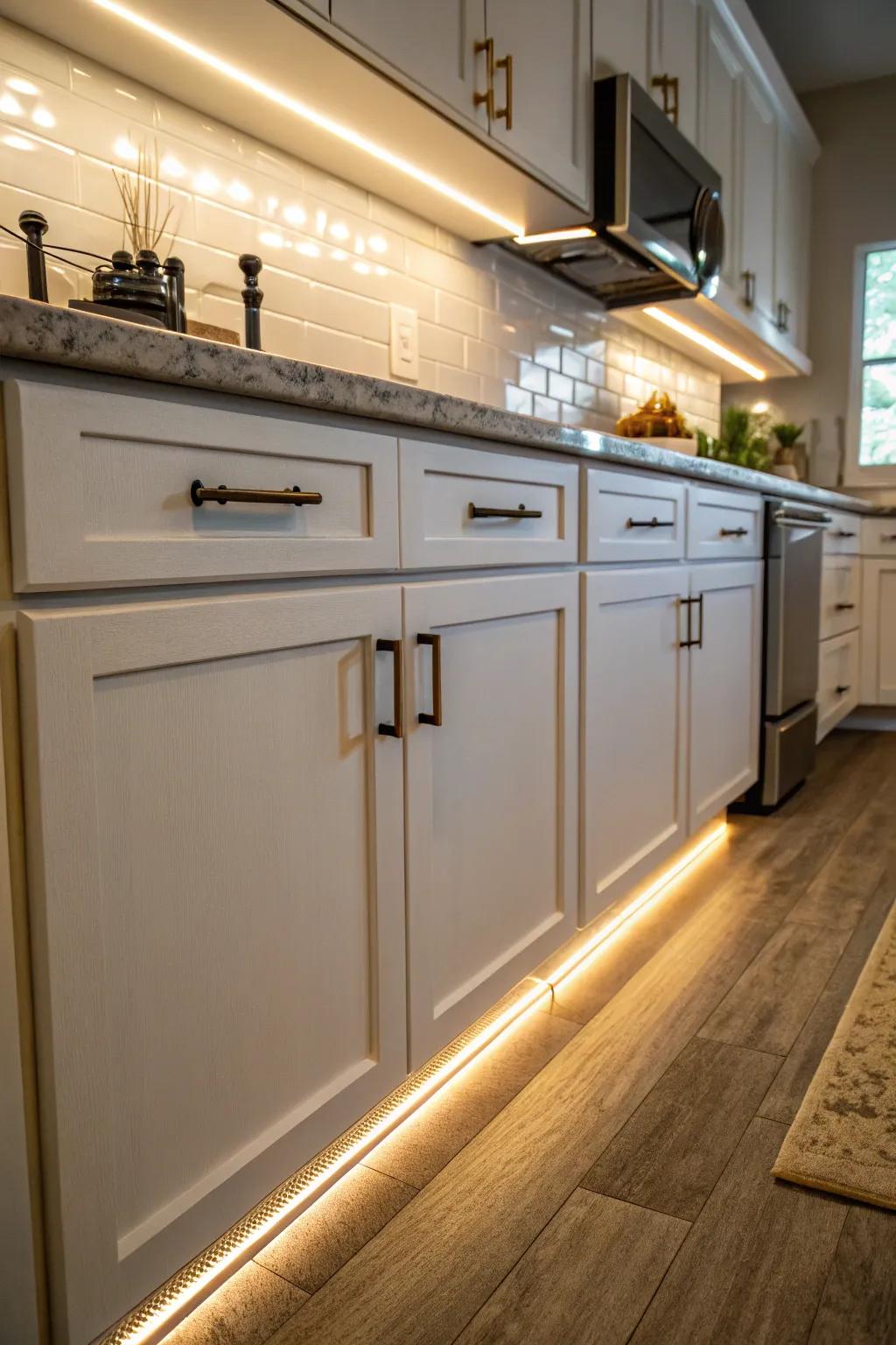 Plug-in bars are a fast and simple lighting solution for kitchens.