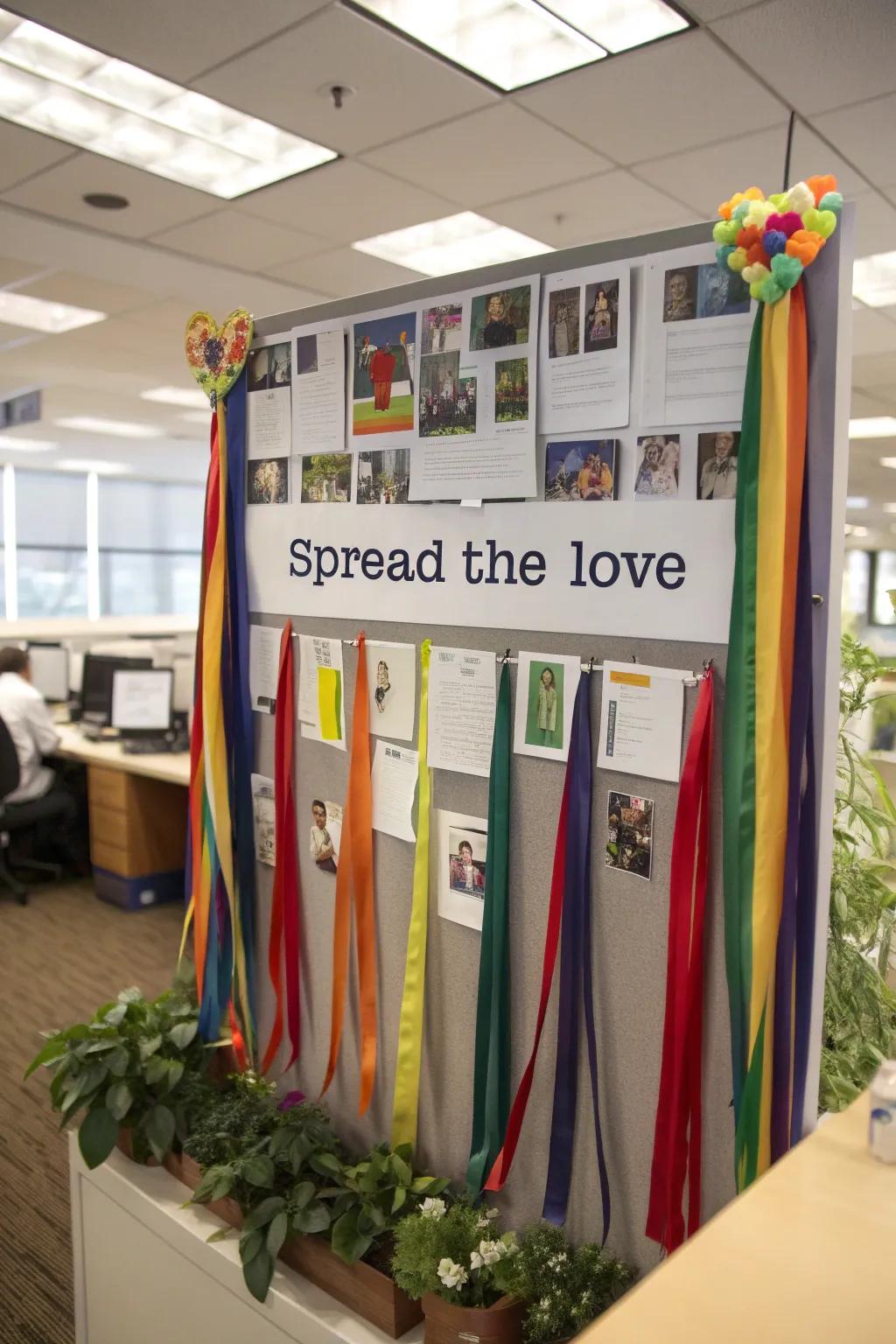 A banner that broadcasts positivity and togetherness.