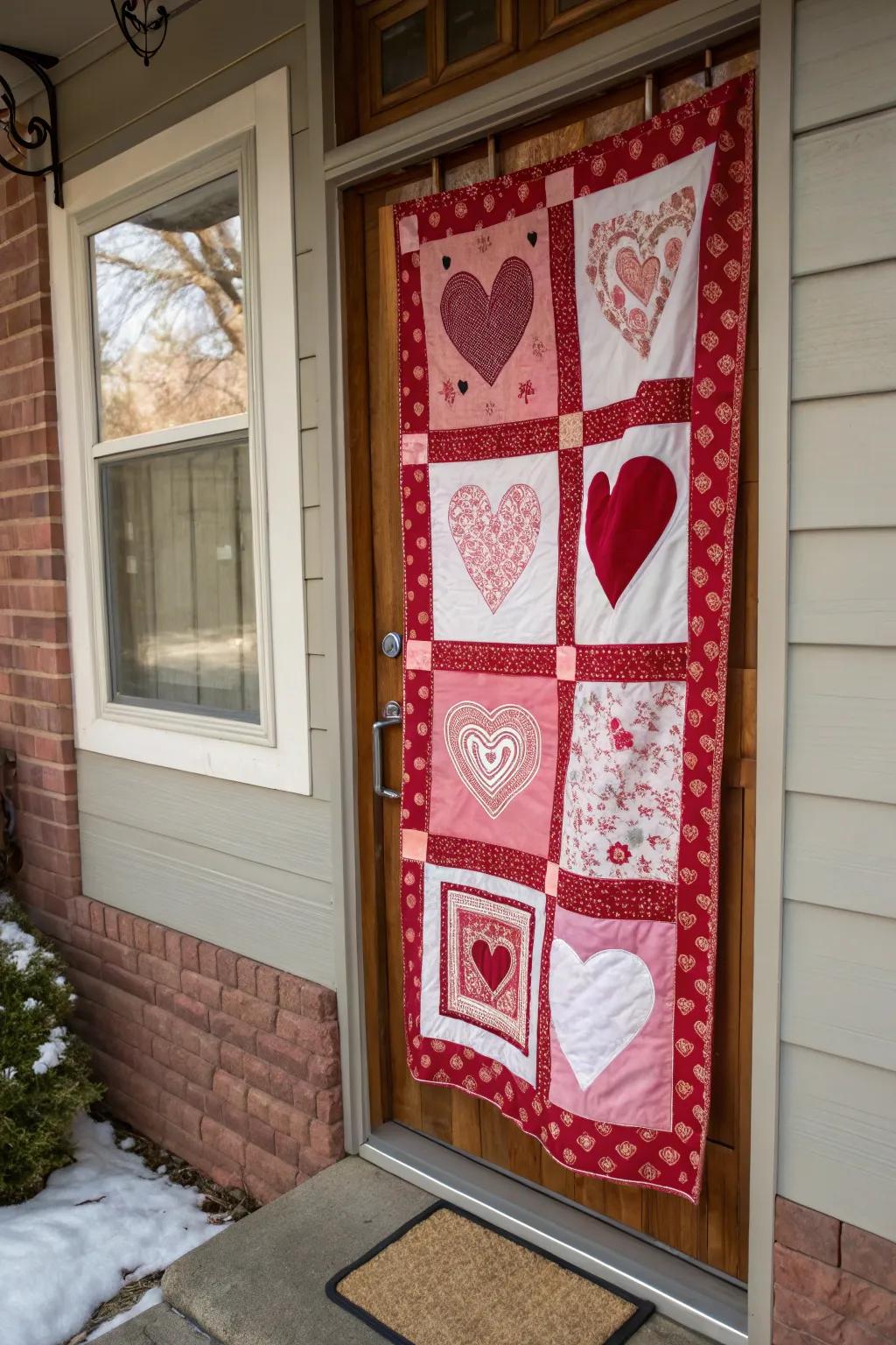 Stratified textiles convey comfort and coziness to Valentine's ornamentation.