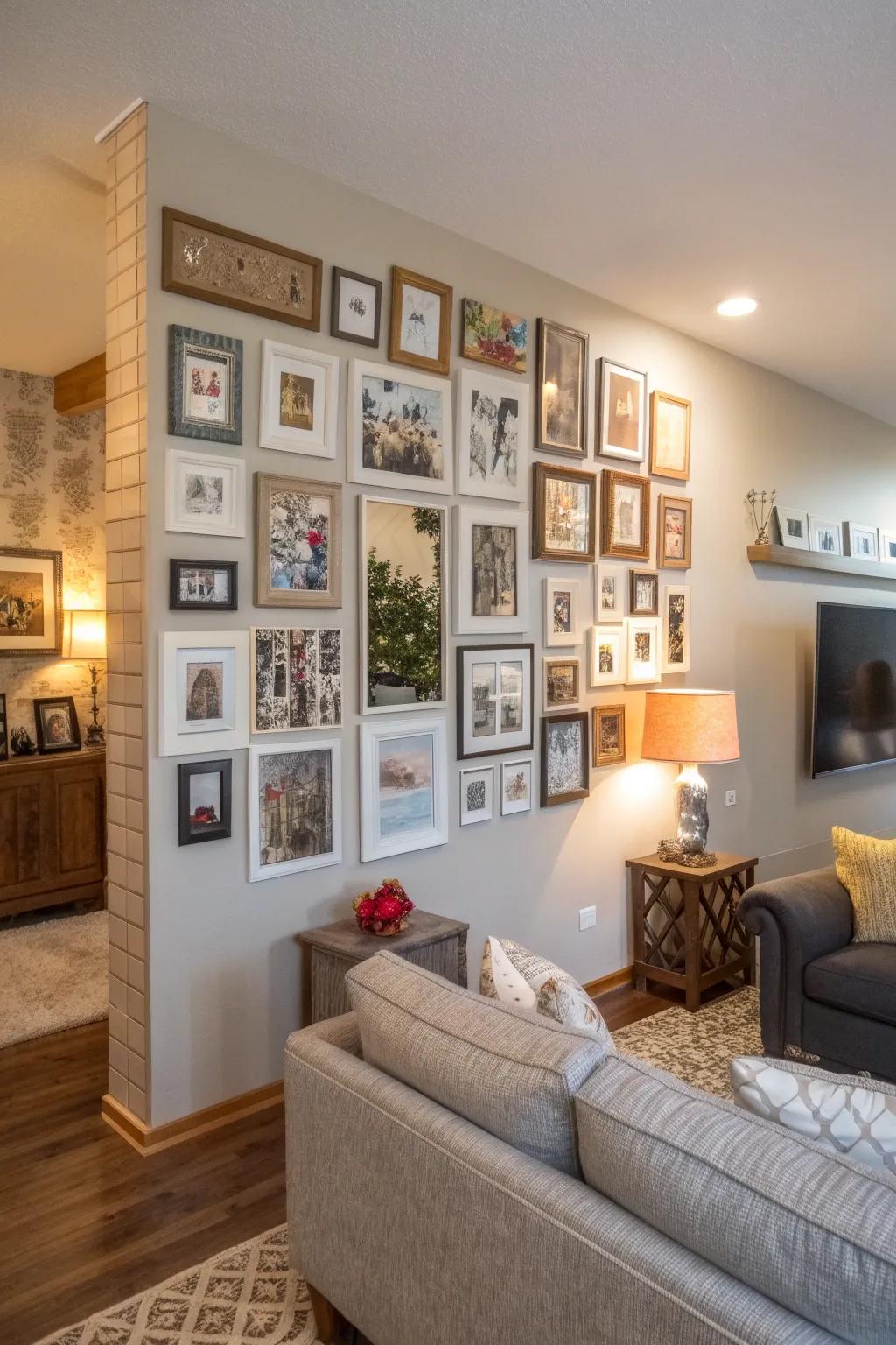 A vibrant gallery harmonizing diverse textures and art forms