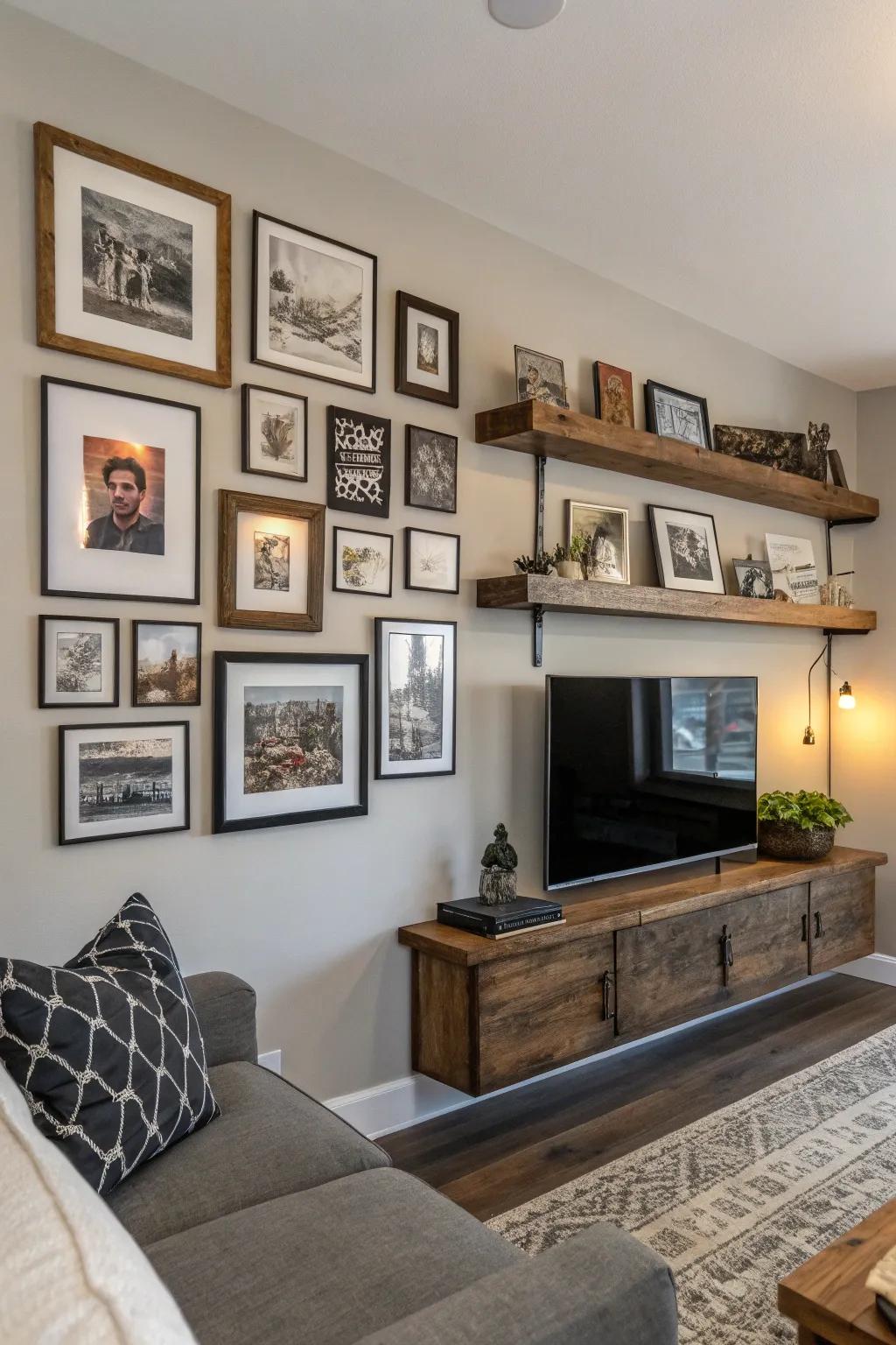 A varied array of decorative elements enriches your walls with individuality.