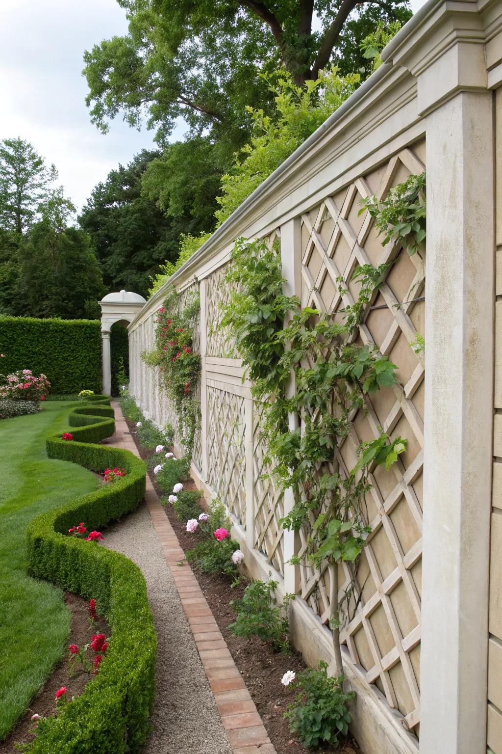 Incorporate an imaginative element through tailored trellis layouts.