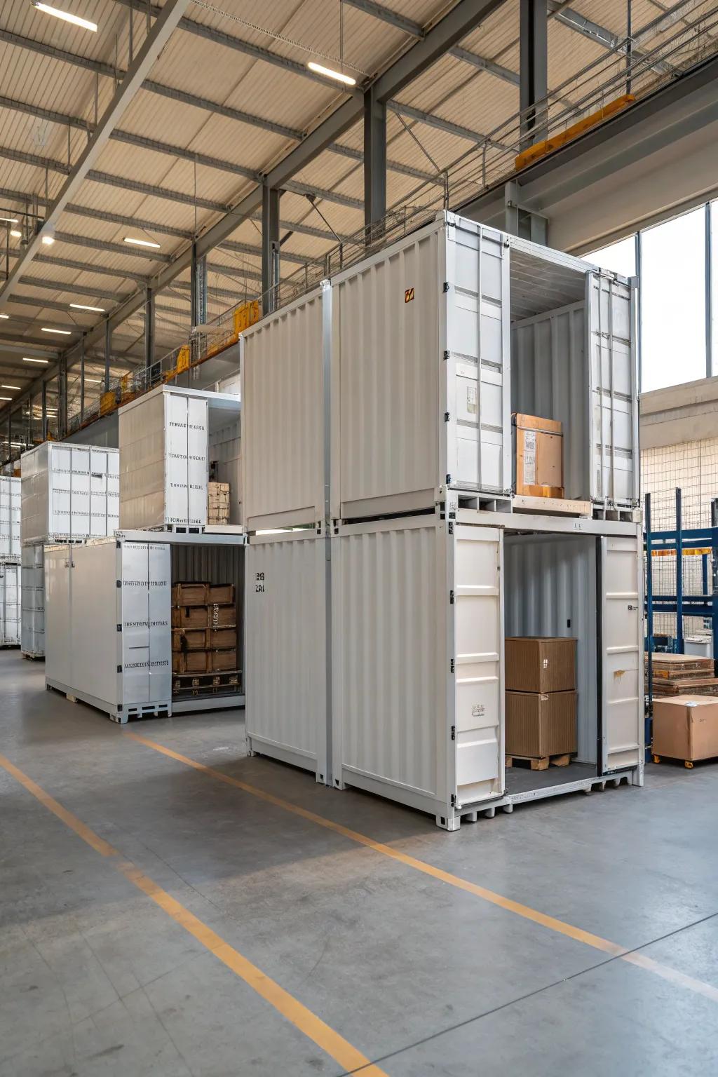 Adaptable stowage components present malleability for progressive storage demands.