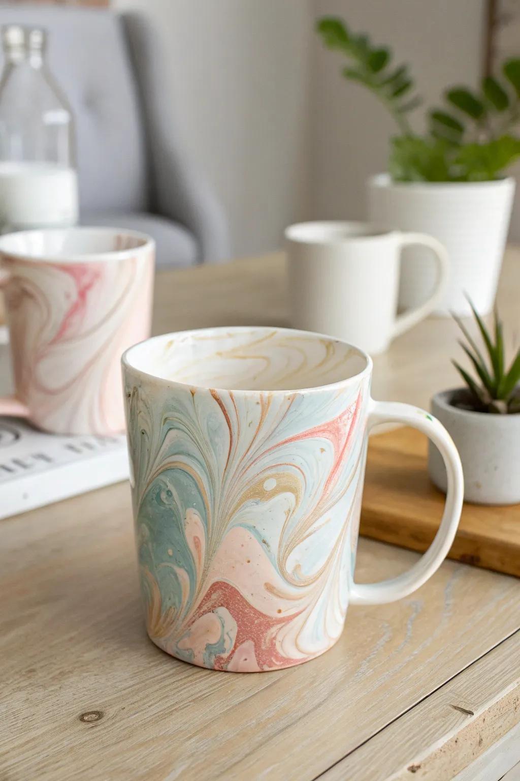 Elevate your coffee rituals with a dash of artistic expression. Discover the allure inherent within personalized marbled drinkware, ideally suited for an intimate, chic indulgence!