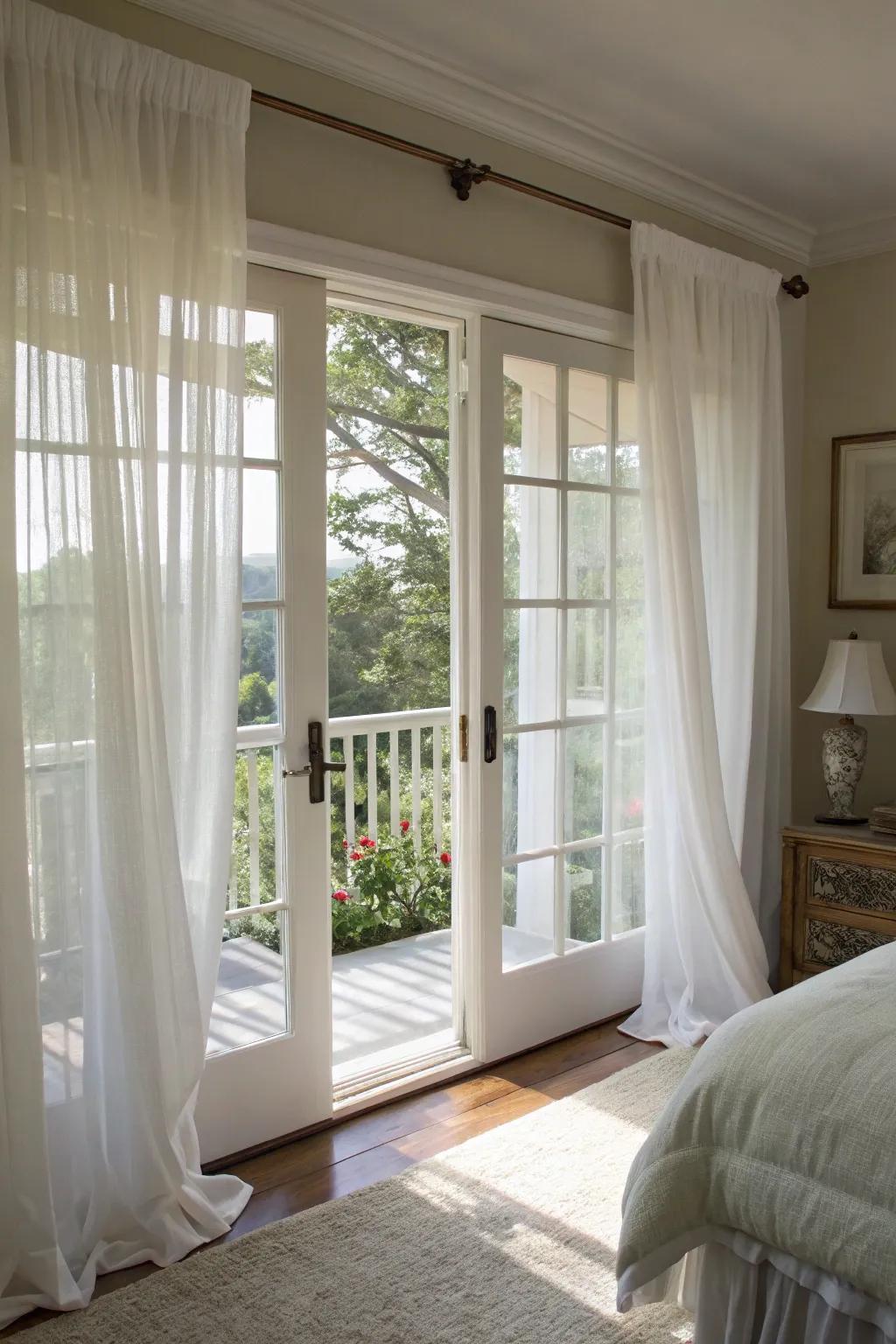 Translucent paneling imparts a gentle, romantic essence.