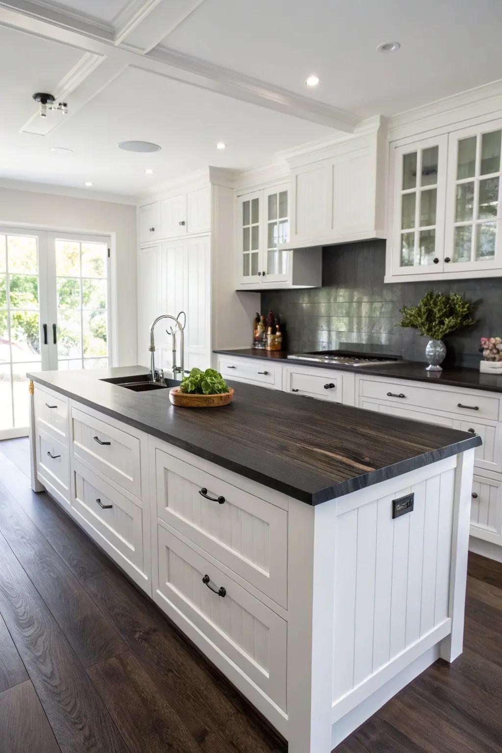 A chic carbonized finish that brings modern elegance to any kitchen.