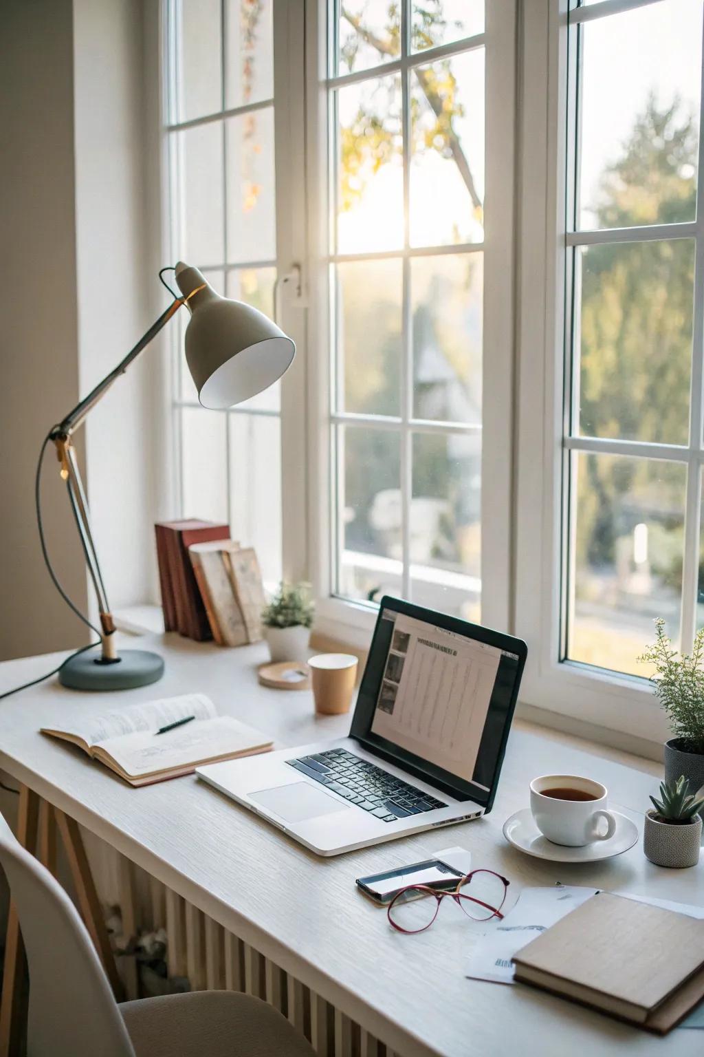 Proper lighting transforms your workspace into a welcoming haven.