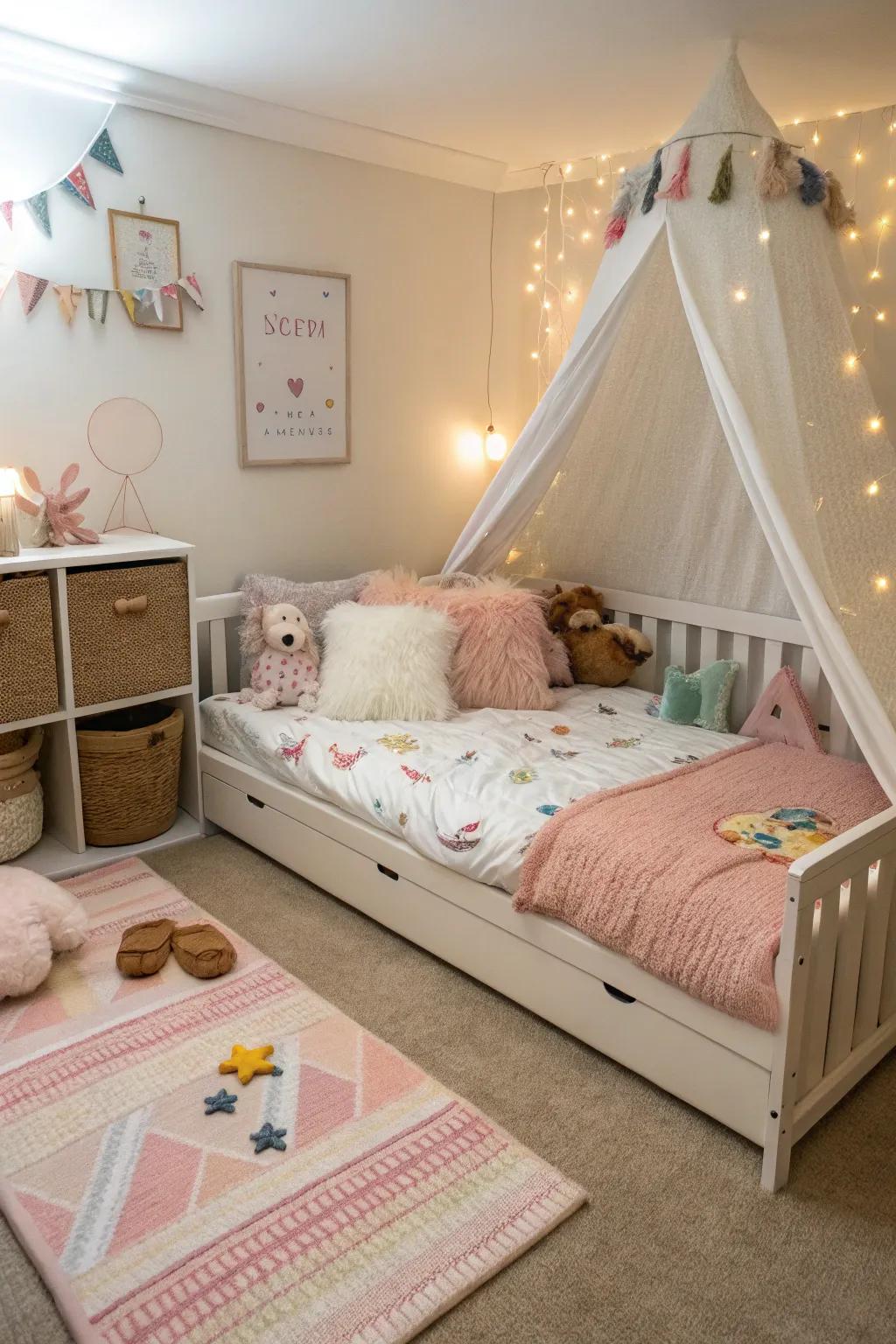 A ground-level bed supports autonomy and safety.