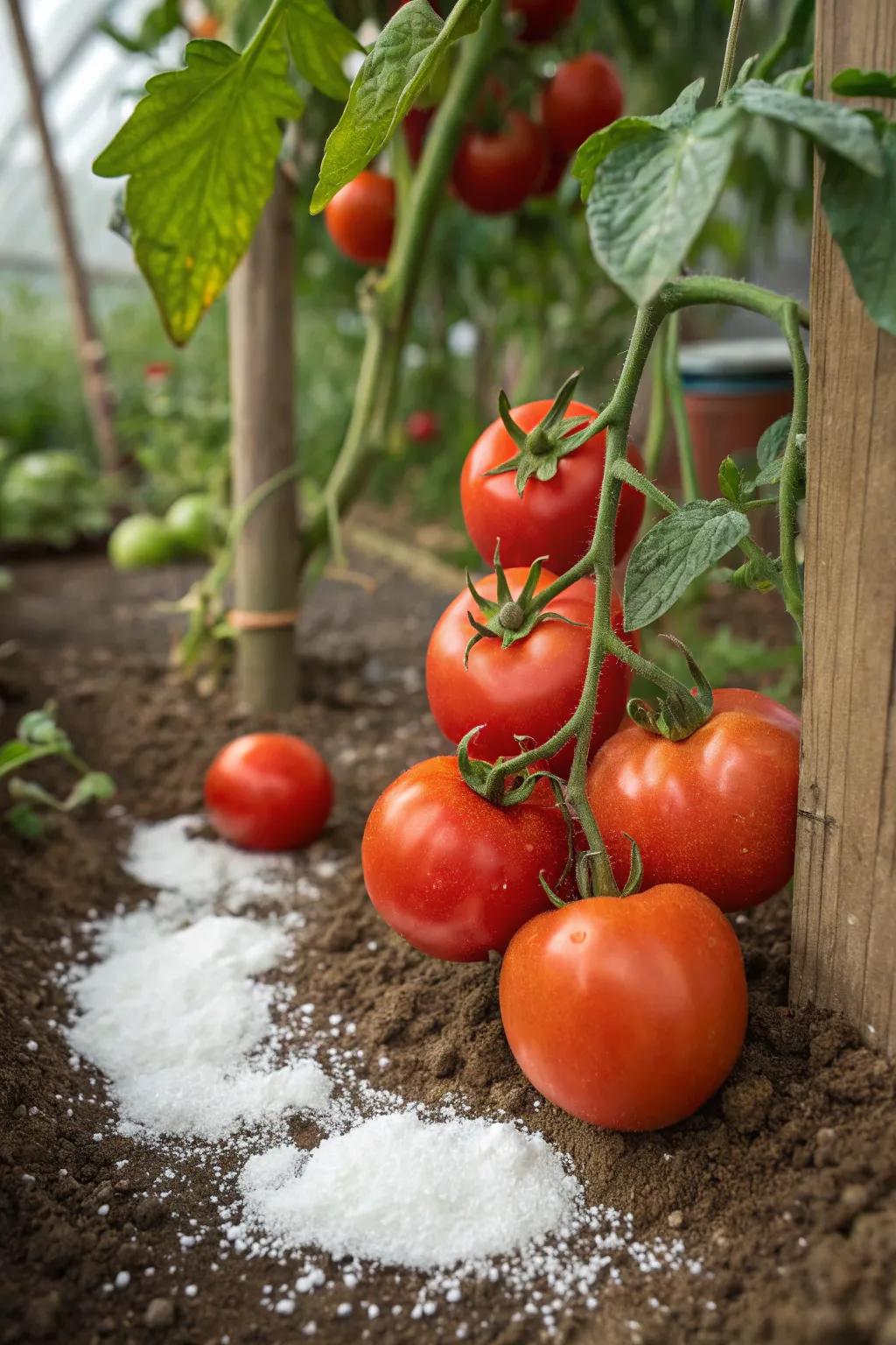 Sodium bicarbonate ensures sweeter, juicier tomatoes.