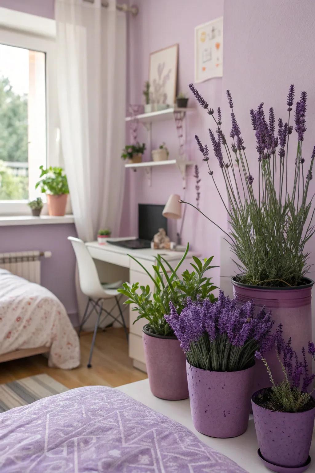 Imbue vitality into your room with violet flora.