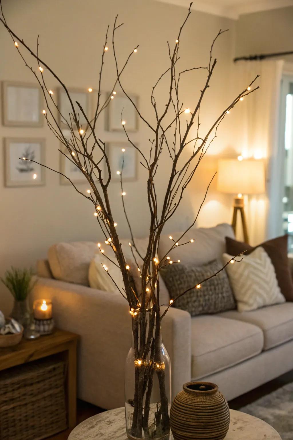 Exposed limbs exhibiting enchanted illuminations for a tranquil visual