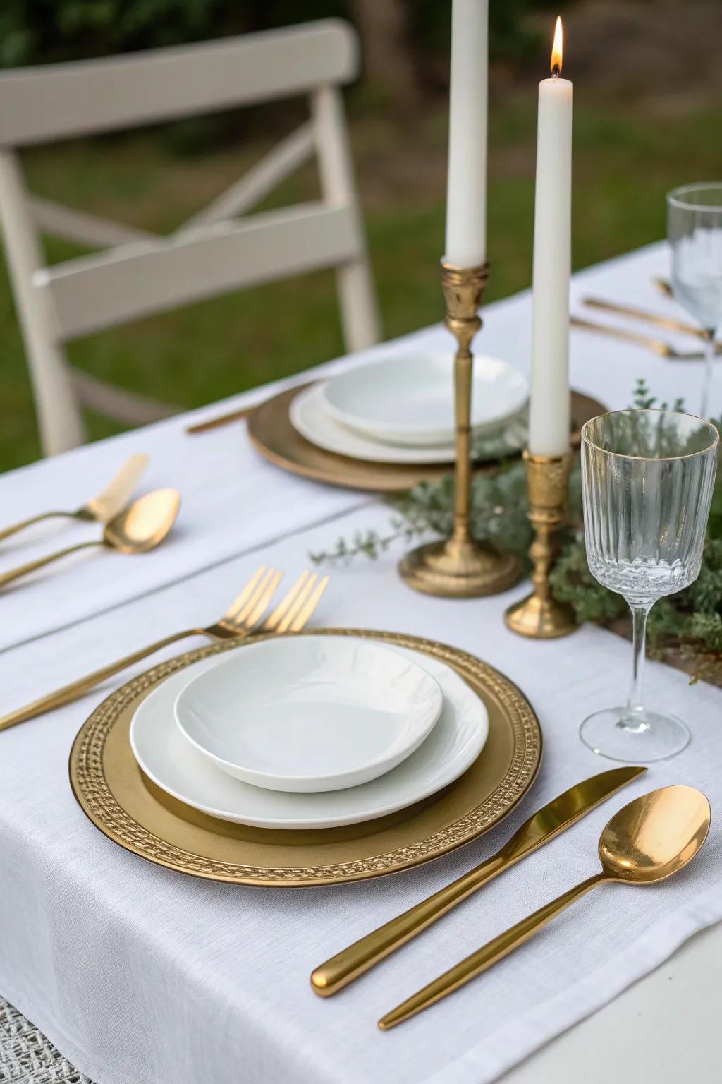 Ivory and gold decorative elements provide a luxurious embellishment to the festivities.