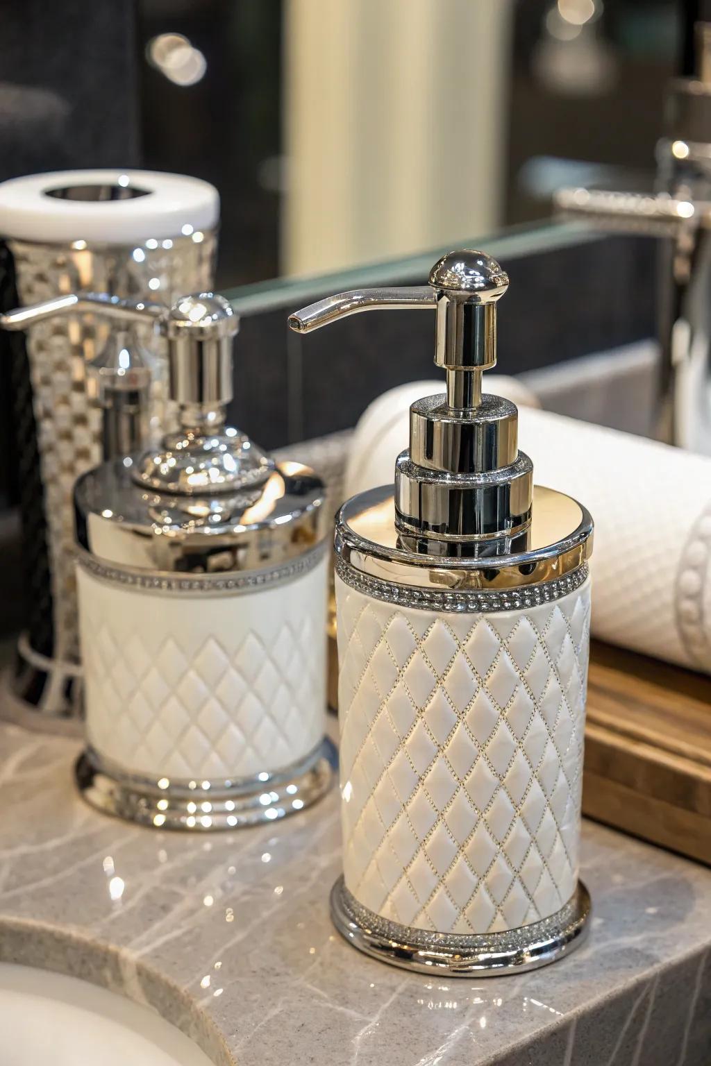 Upscale hardware brings sophistication and refinement to any bathroom.