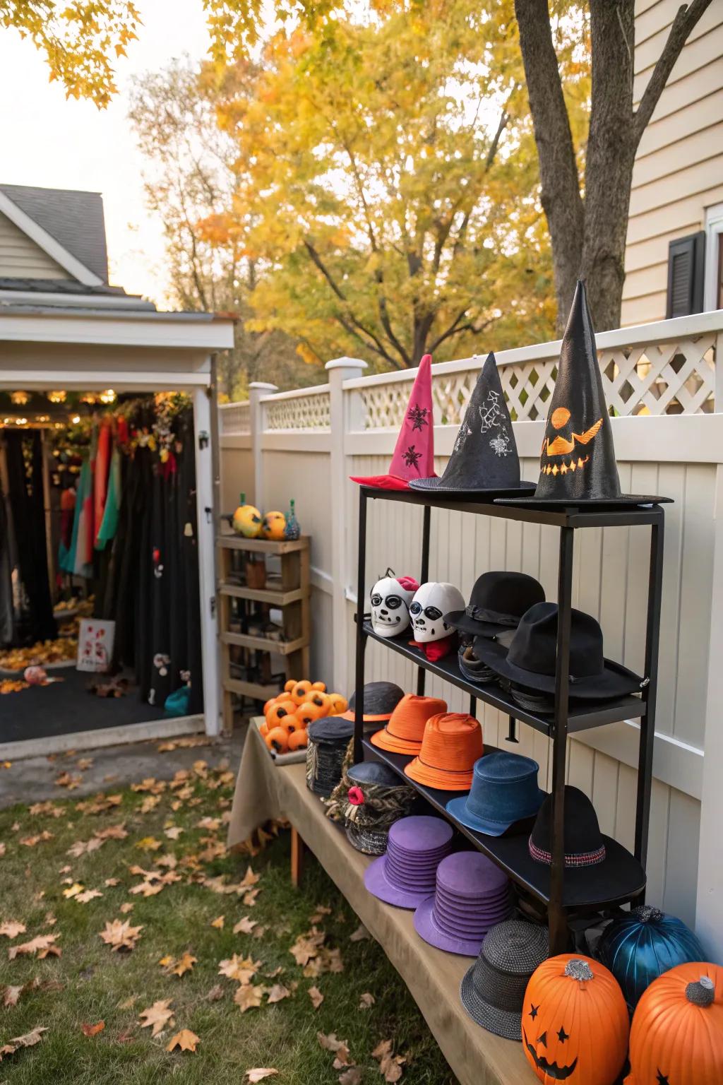 A personalized attire station infuses spirited excitement into your gathering.