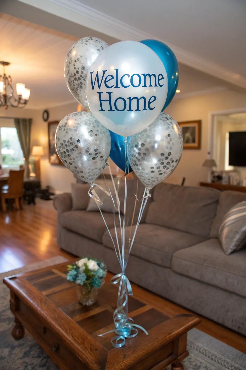 A special 'Welcome Home' sphere arrangement that formulates a grand articulation.