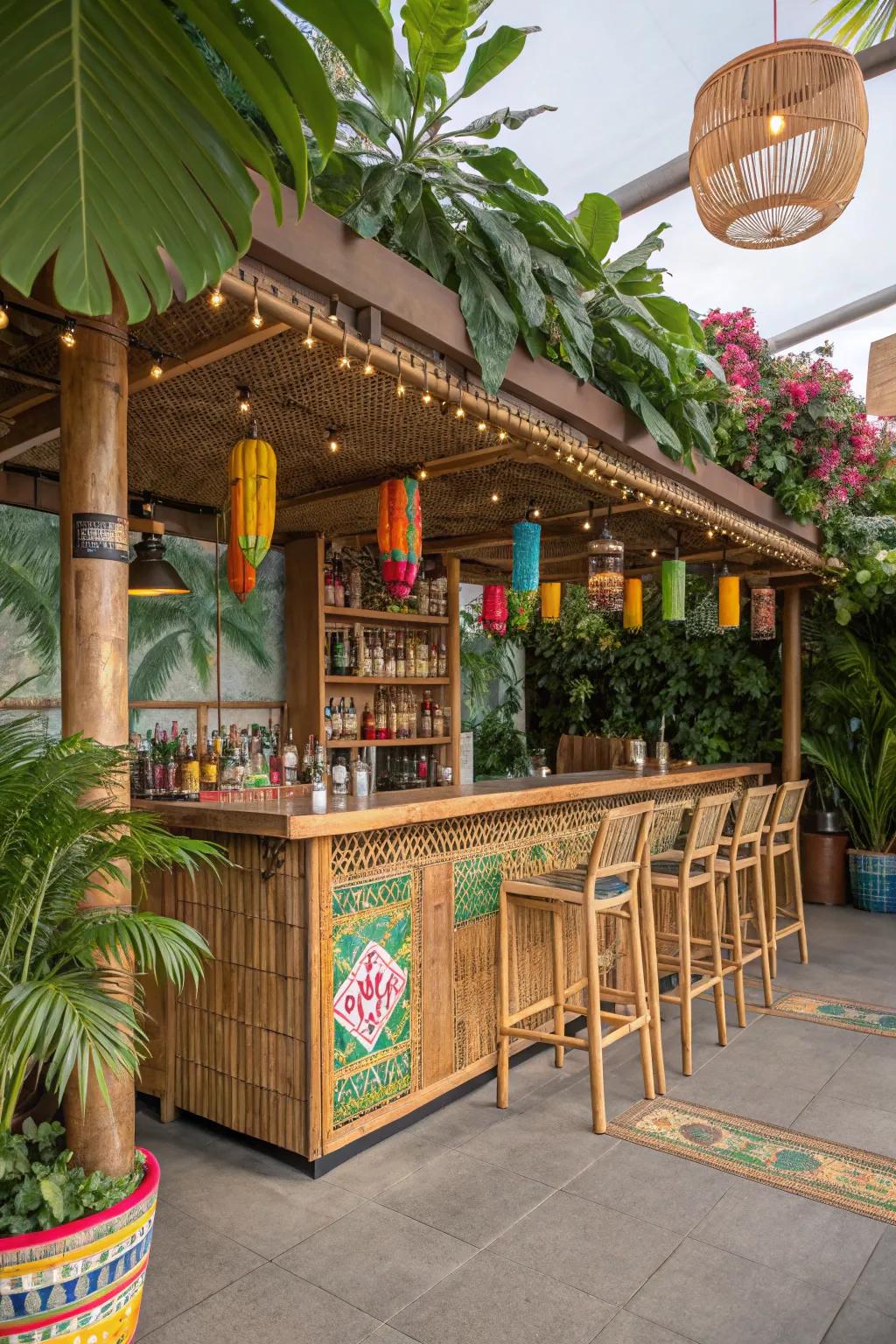 A tropical theme setup infuses tropical sensations into your home.