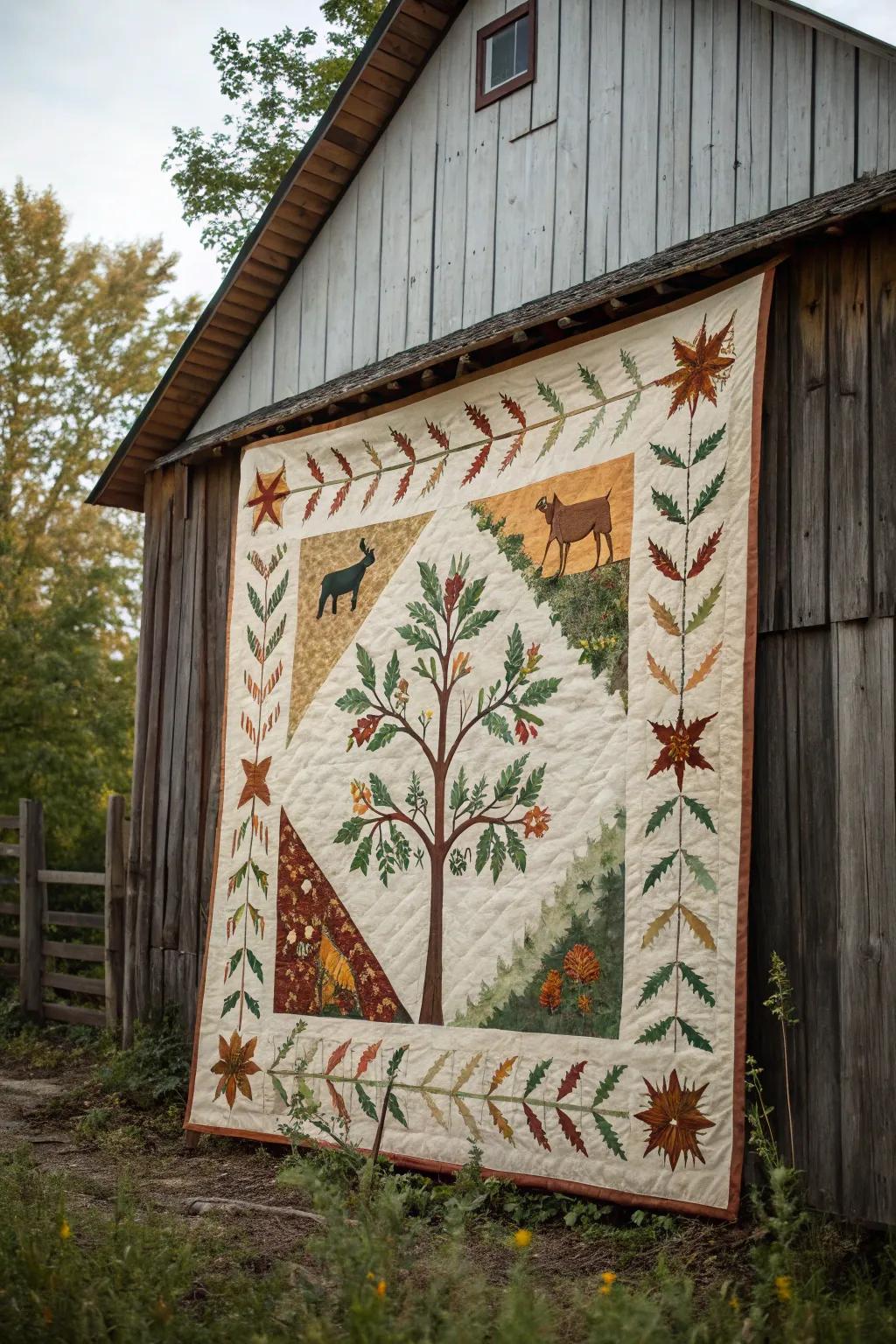 Rustic forest barn quilt.