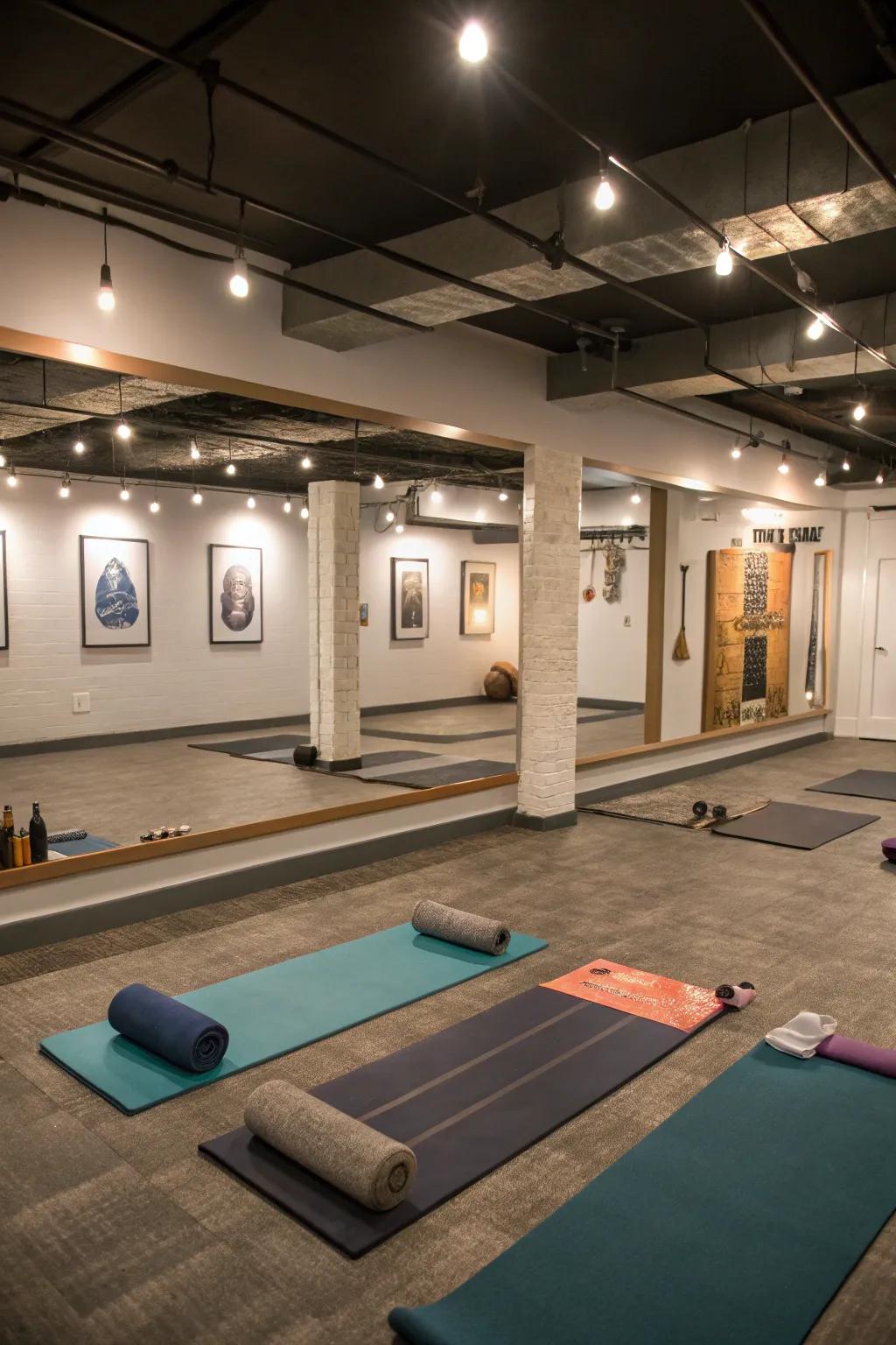 A multi-purpose segment permits various workout regimens.