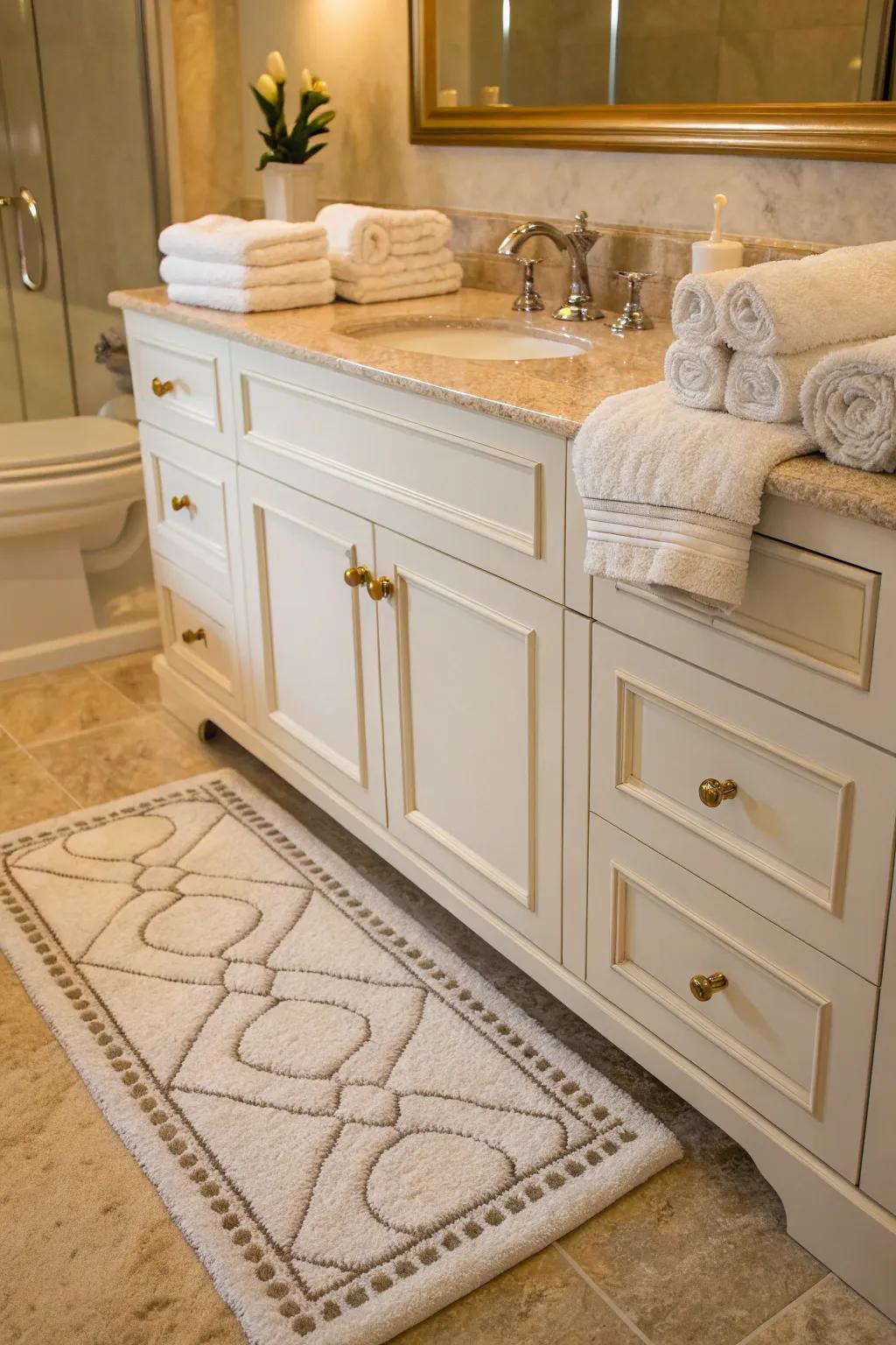 Premium textiles enhance comfort and style.