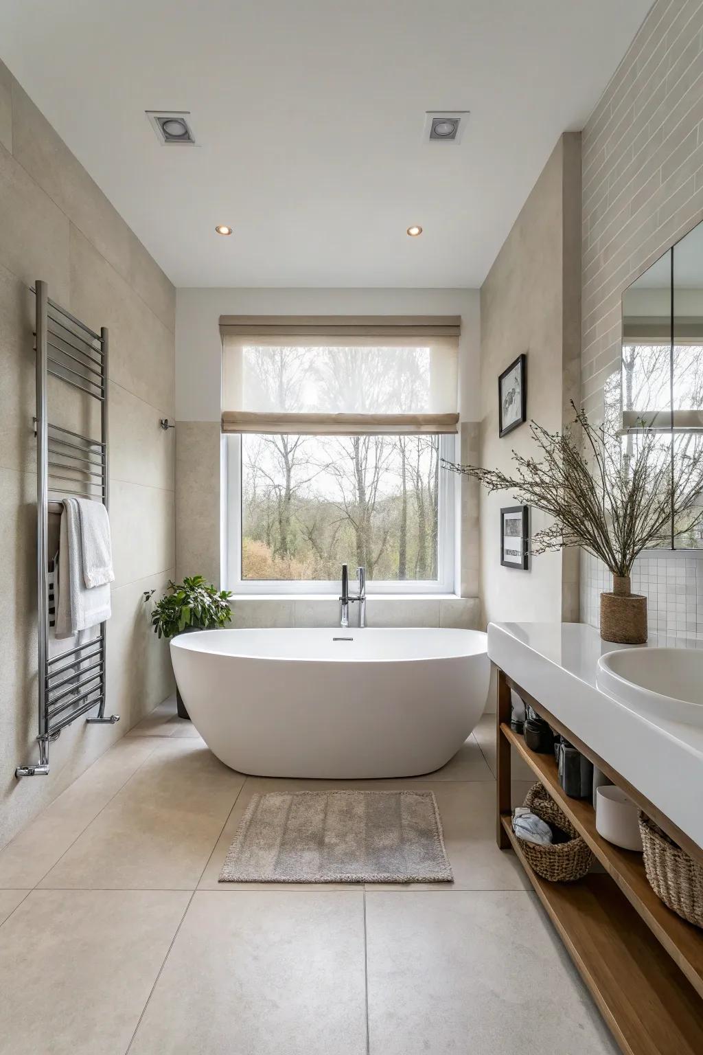 Minimalistic design offers a clean, uncluttered look.