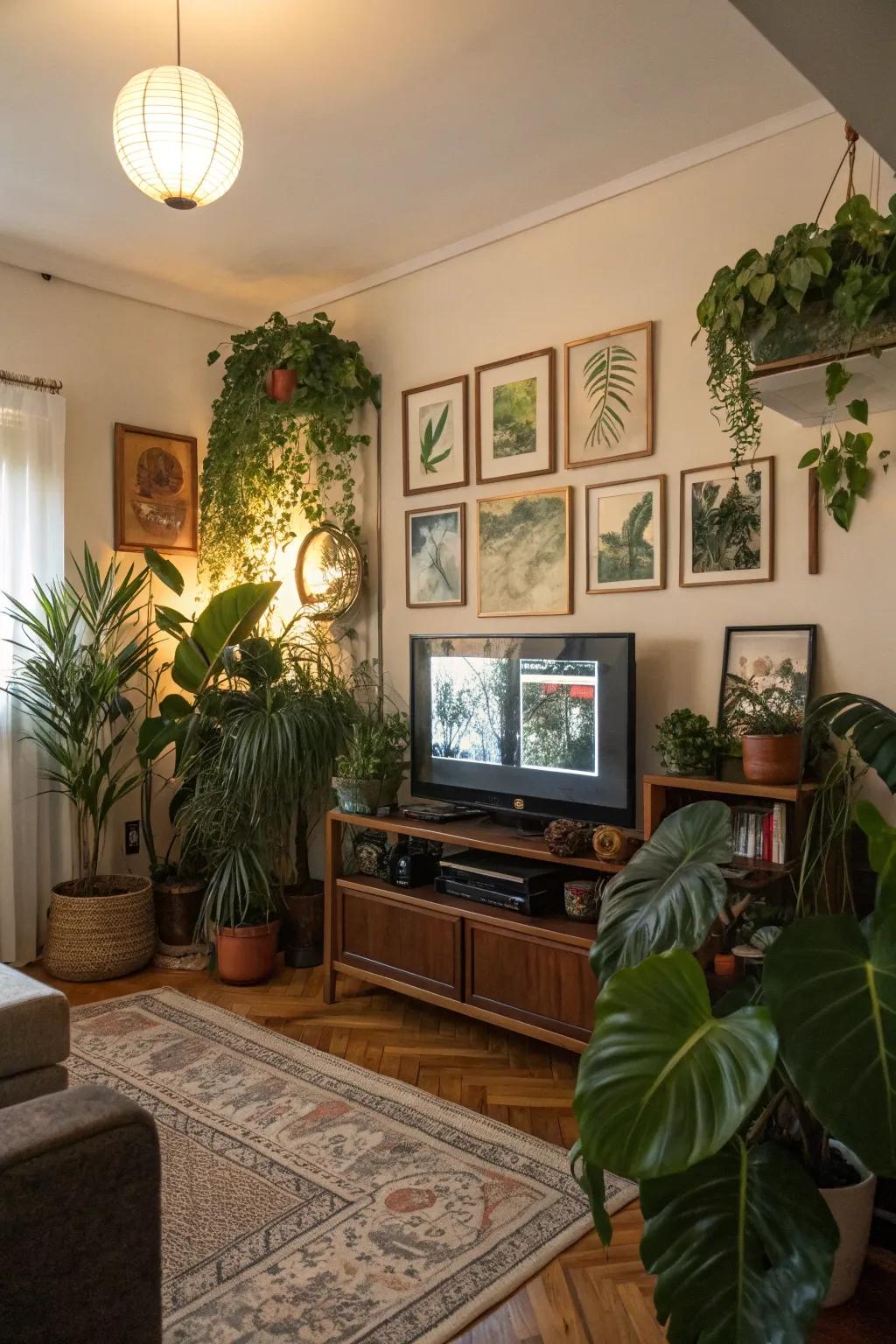 Ornamental features infuse persona into your TV area.