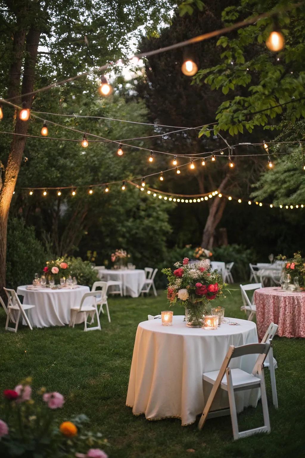 A garden party offers a serene and delightful birthday celebration.