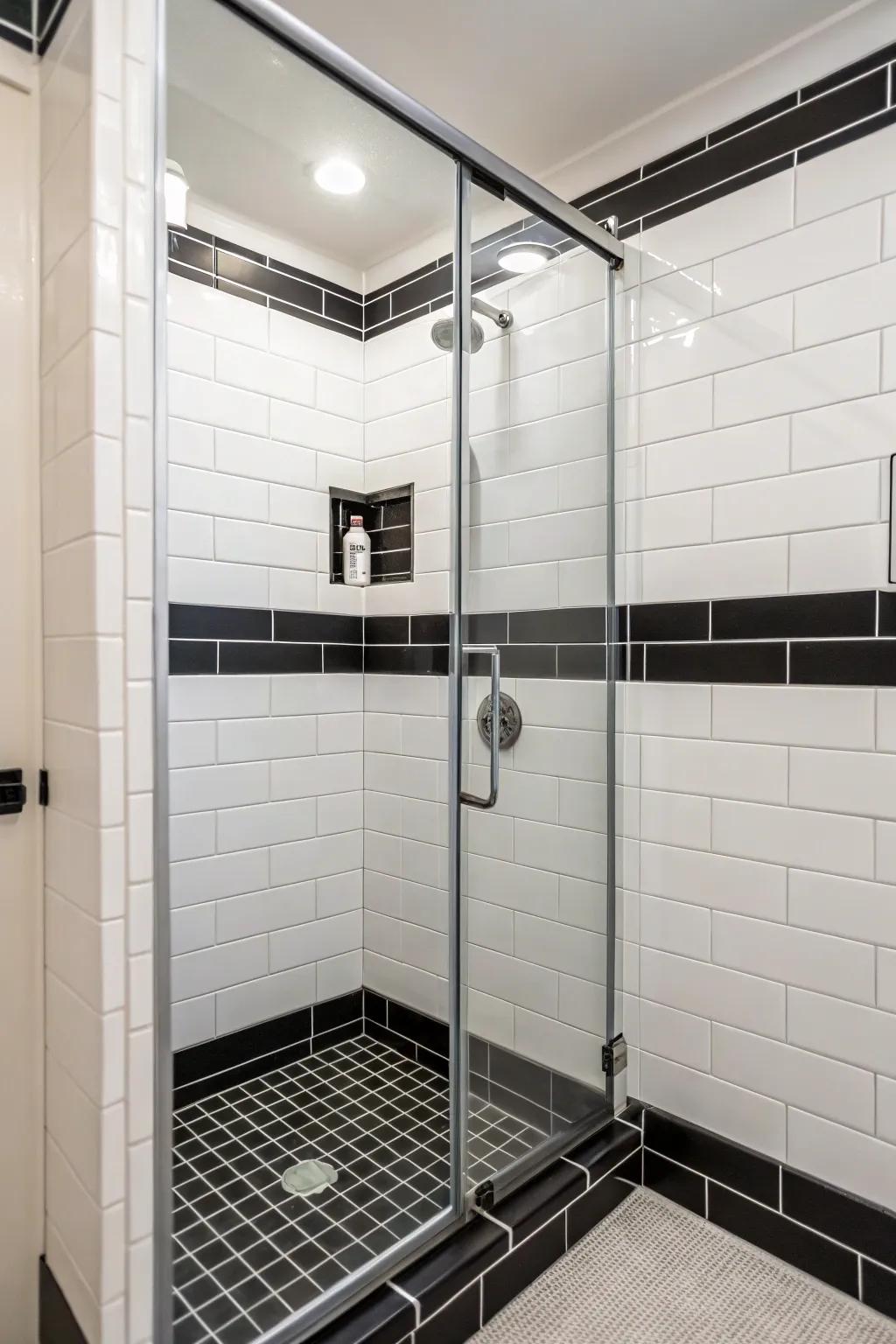 A simple design highlights the elegance of the tiles.