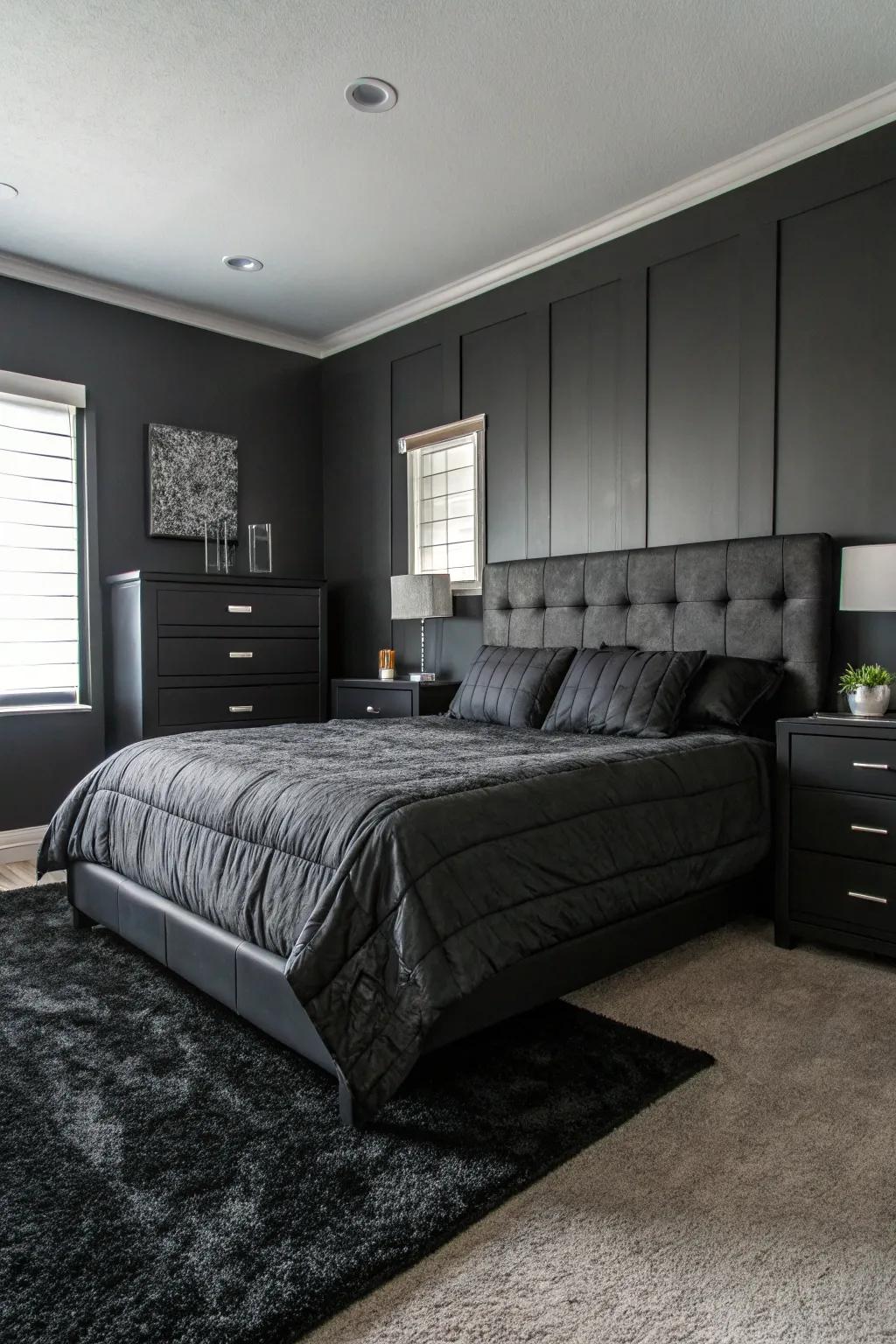 Studying style through monochrome black.