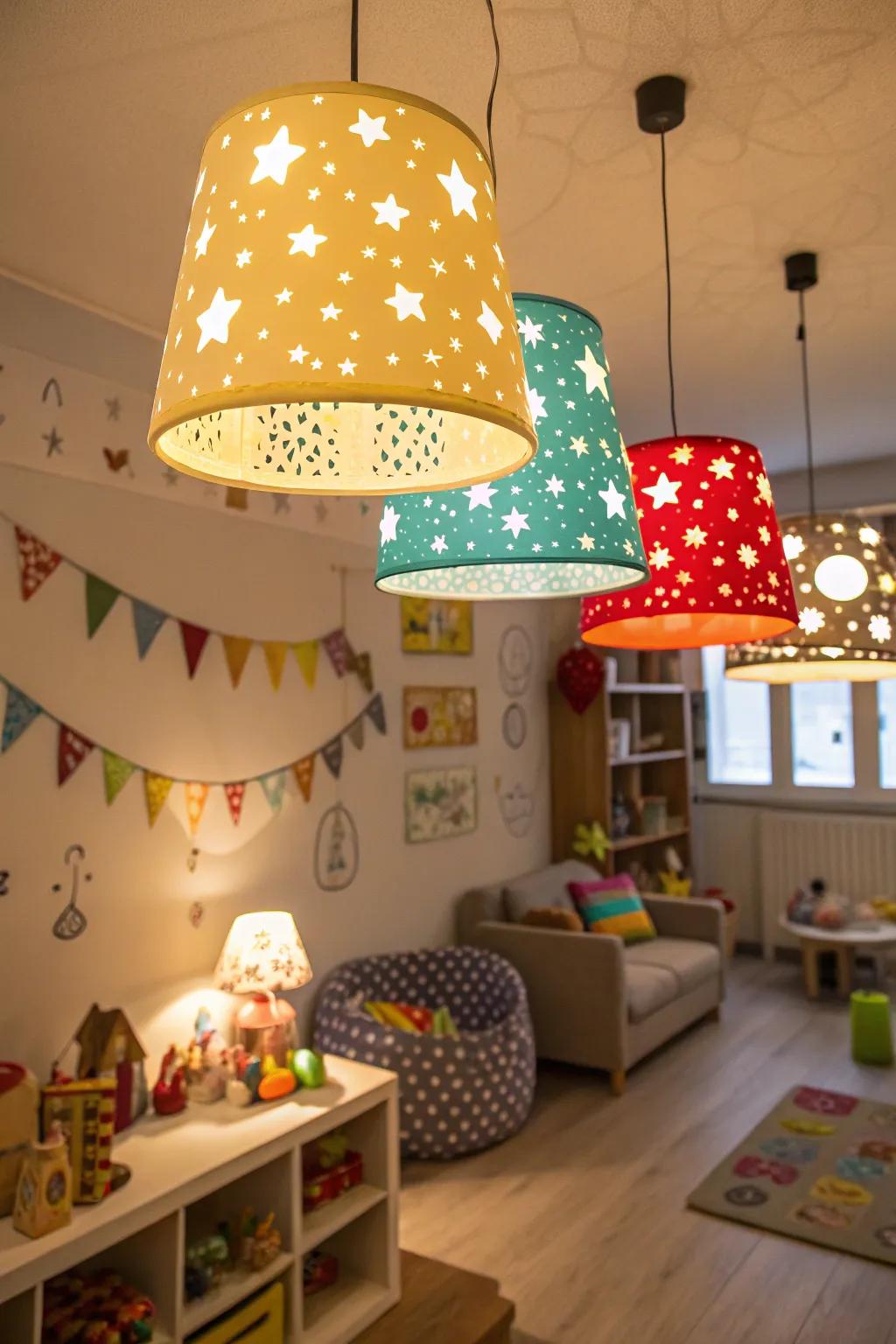 Imaginative light fixtures have the power to transform the room's mood.