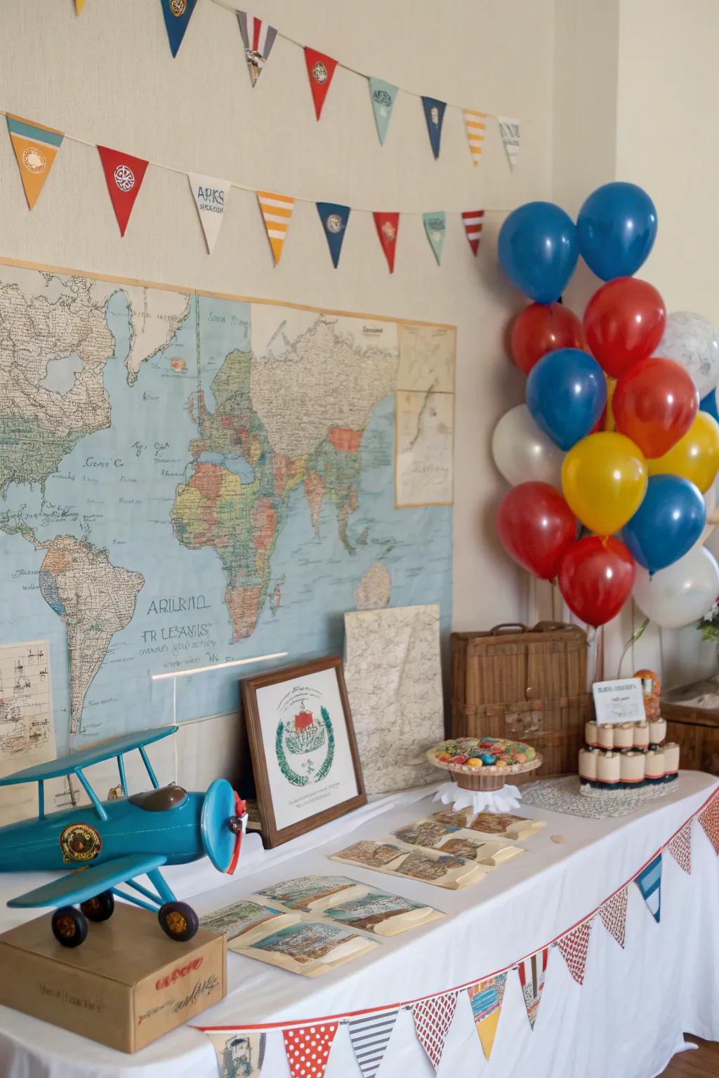 Historic aeroplane-inspired baby shower prepared for ascent
