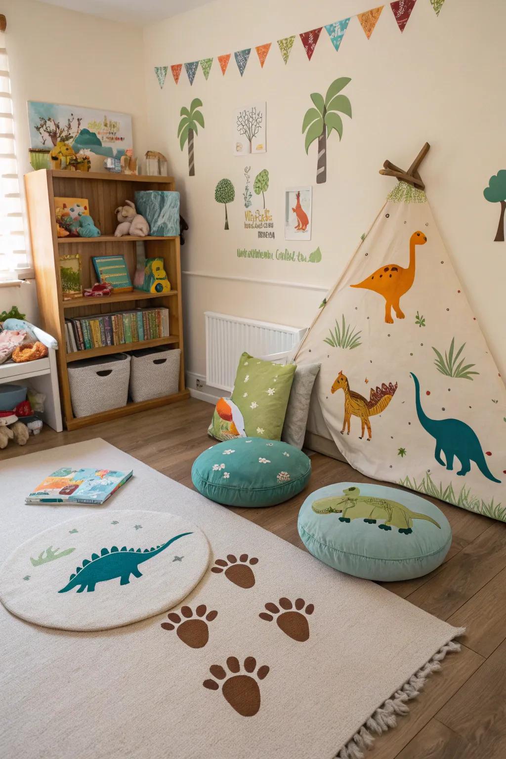 Venture back in time with a dinosaur-themed nursery.