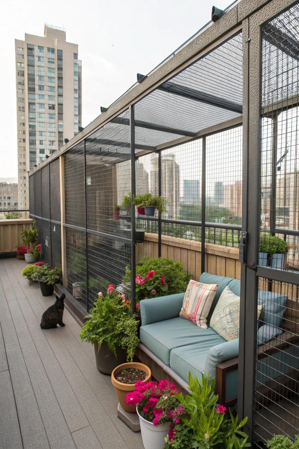 Metropolitan verandas can evolve into secure cat havens with the correct design.